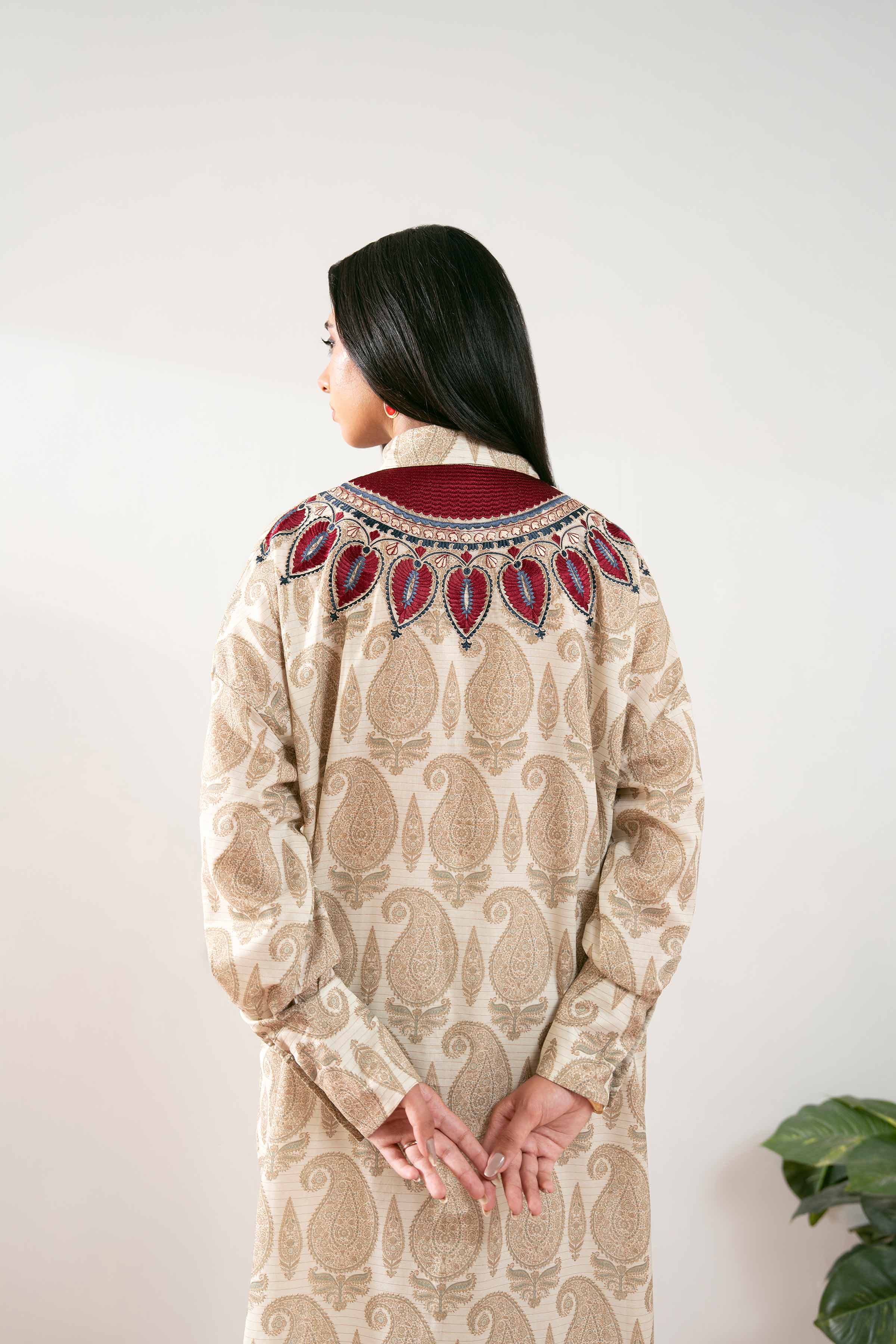 1 Piece - Printed Embroidered Shirt - FS25-35 - for Women - Pret Collection | Nishat | Shop Online