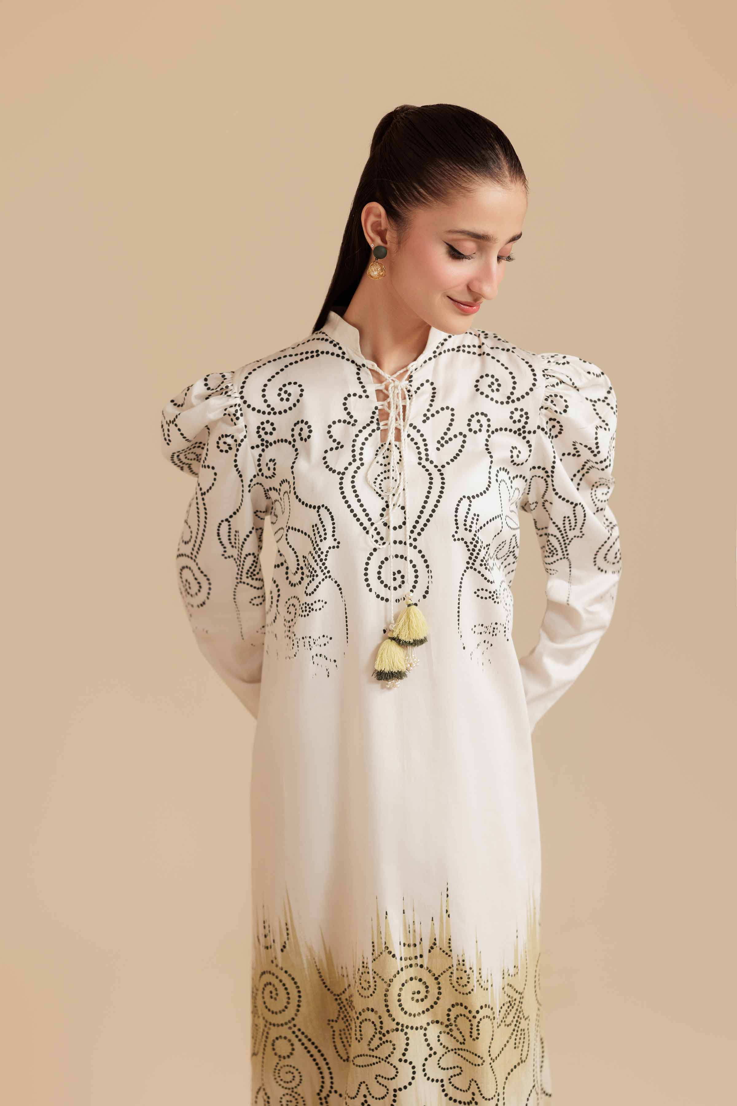 Printed Dress - FS25-49 for Women - Pret Collection | Nishat | Shop Online