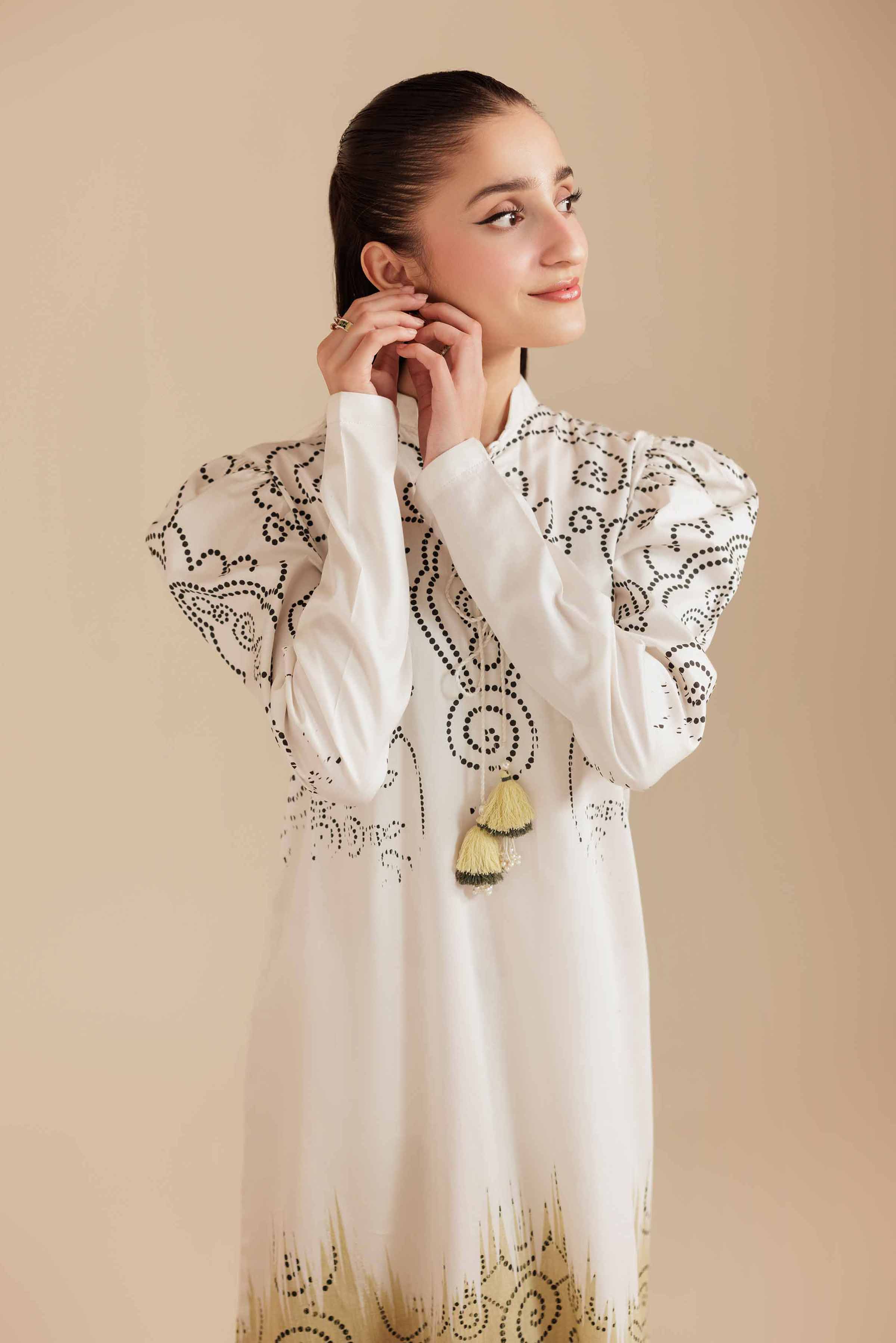 Printed Dress - FS25-49 for Women - Pret Collection | Nishat | Shop Online