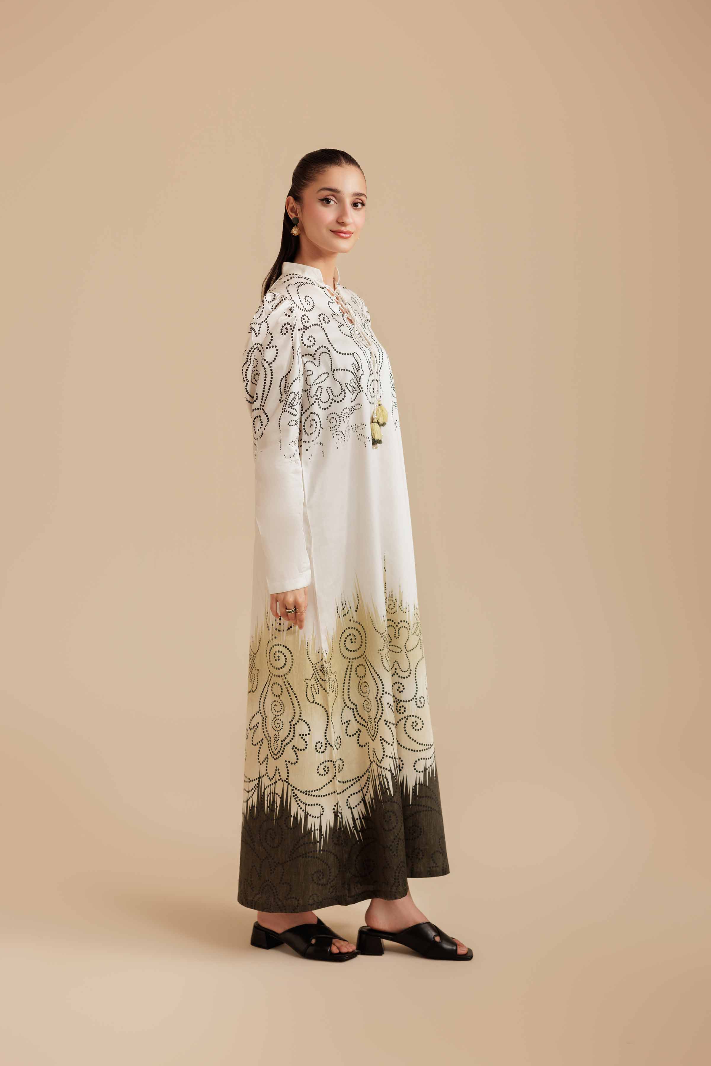 Printed Dress - FS25-49 for Women - Pret Collection | Nishat | Shop Online