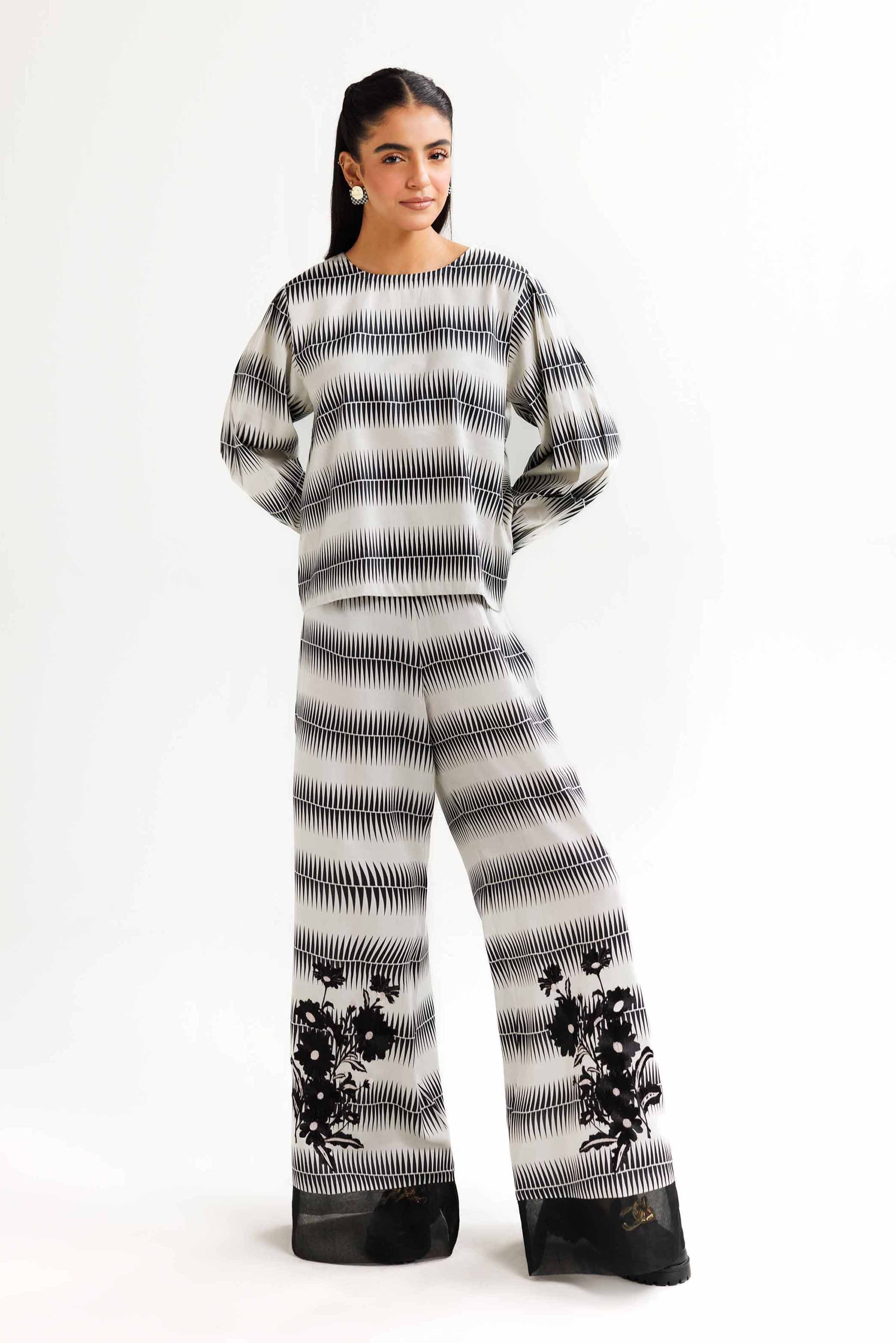 2 Piece - Printed Embroidered Suit - FW24-49