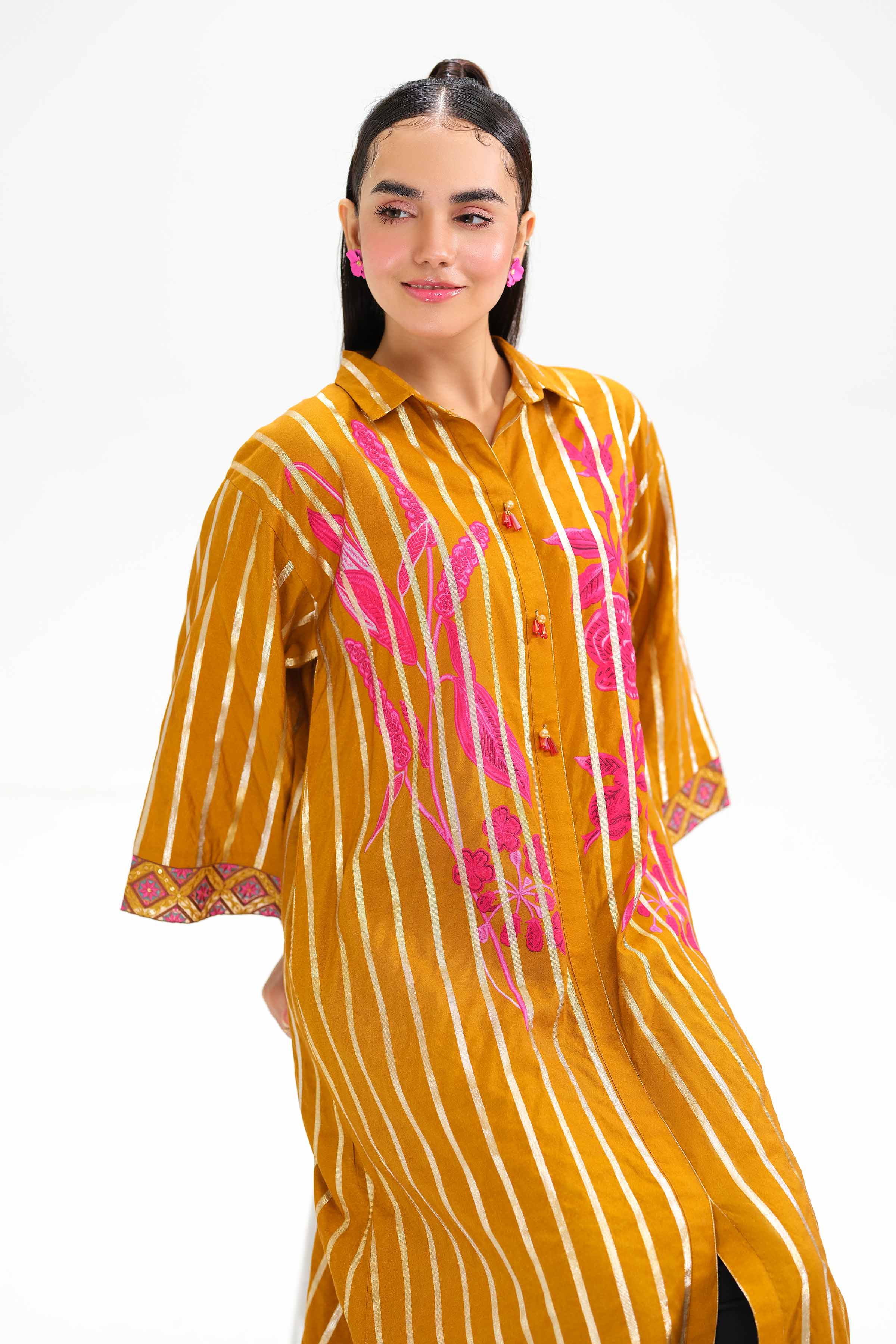 Printed Embroidered Dress - FW24-69