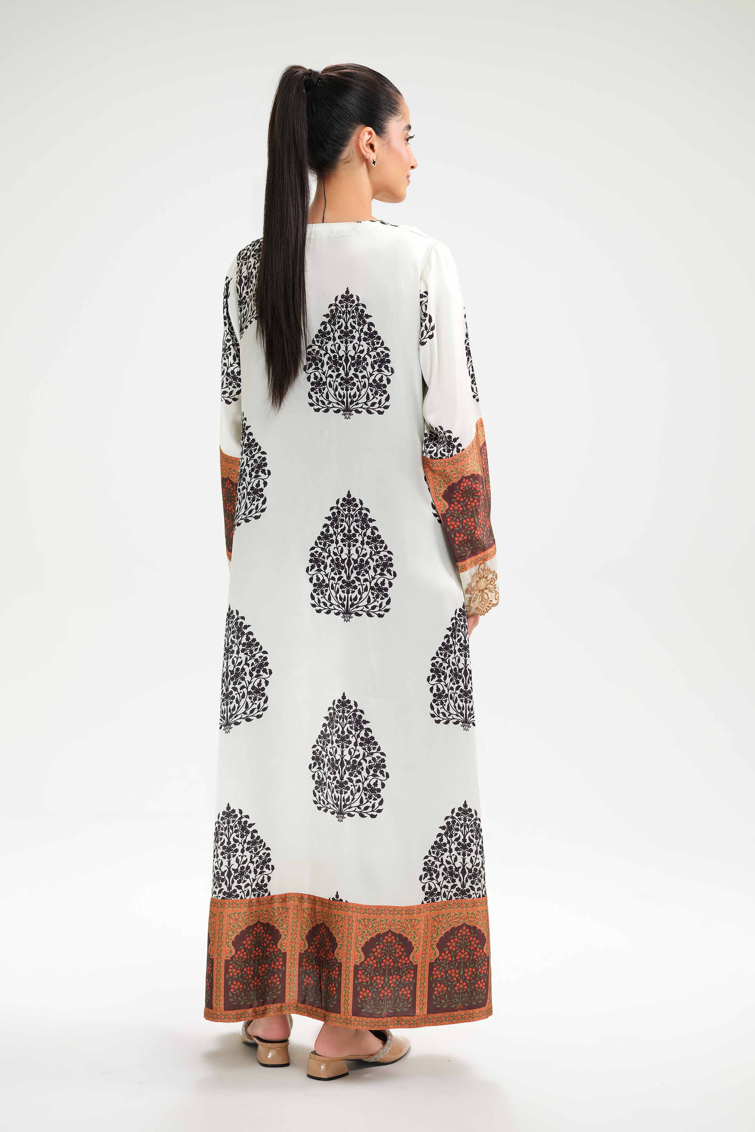 Printed Embroidered Dress - FW24-75