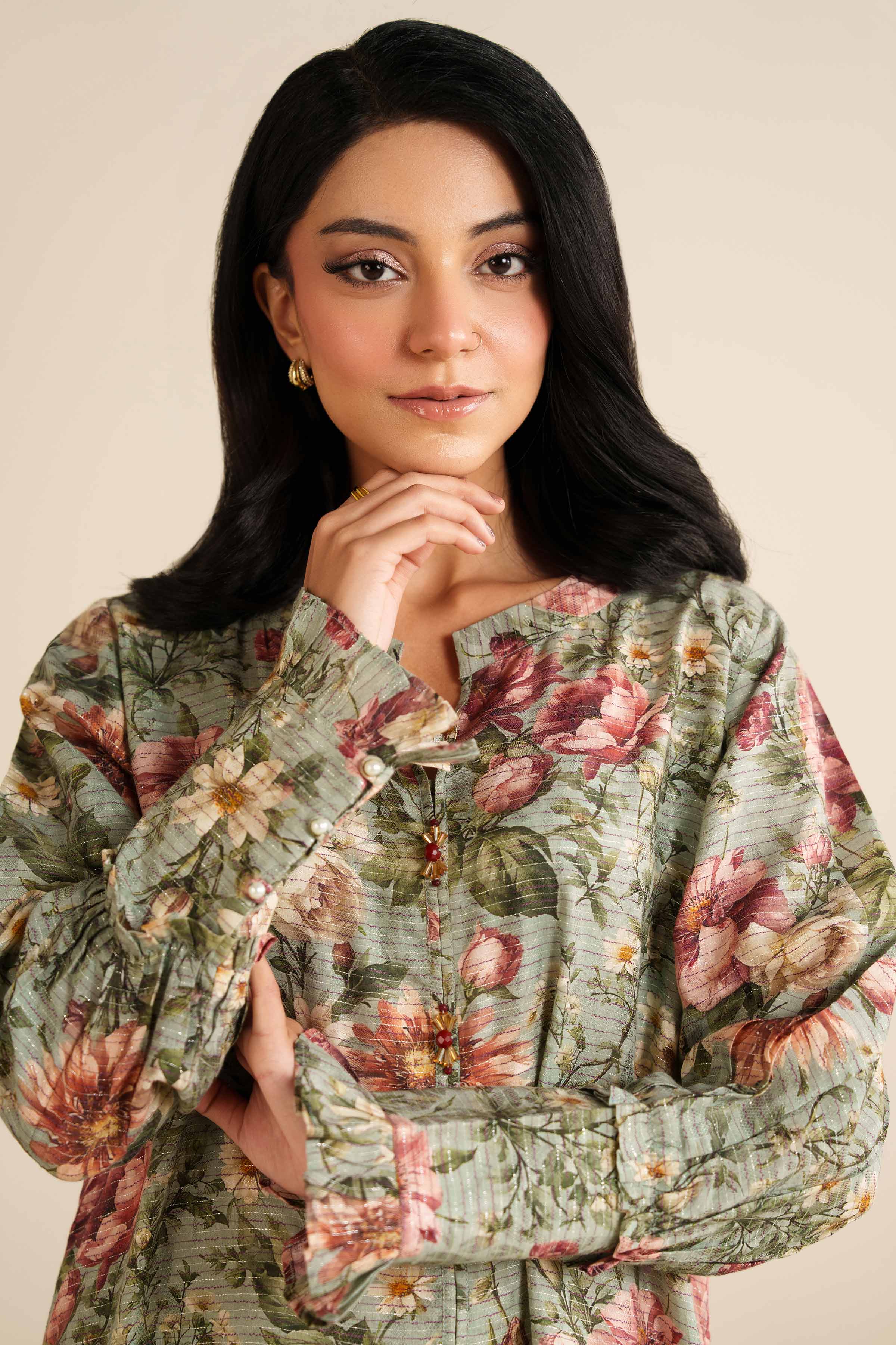 Printed Shirt - FW25-19 for Women - Pret Collection | Nishat | Shop Online