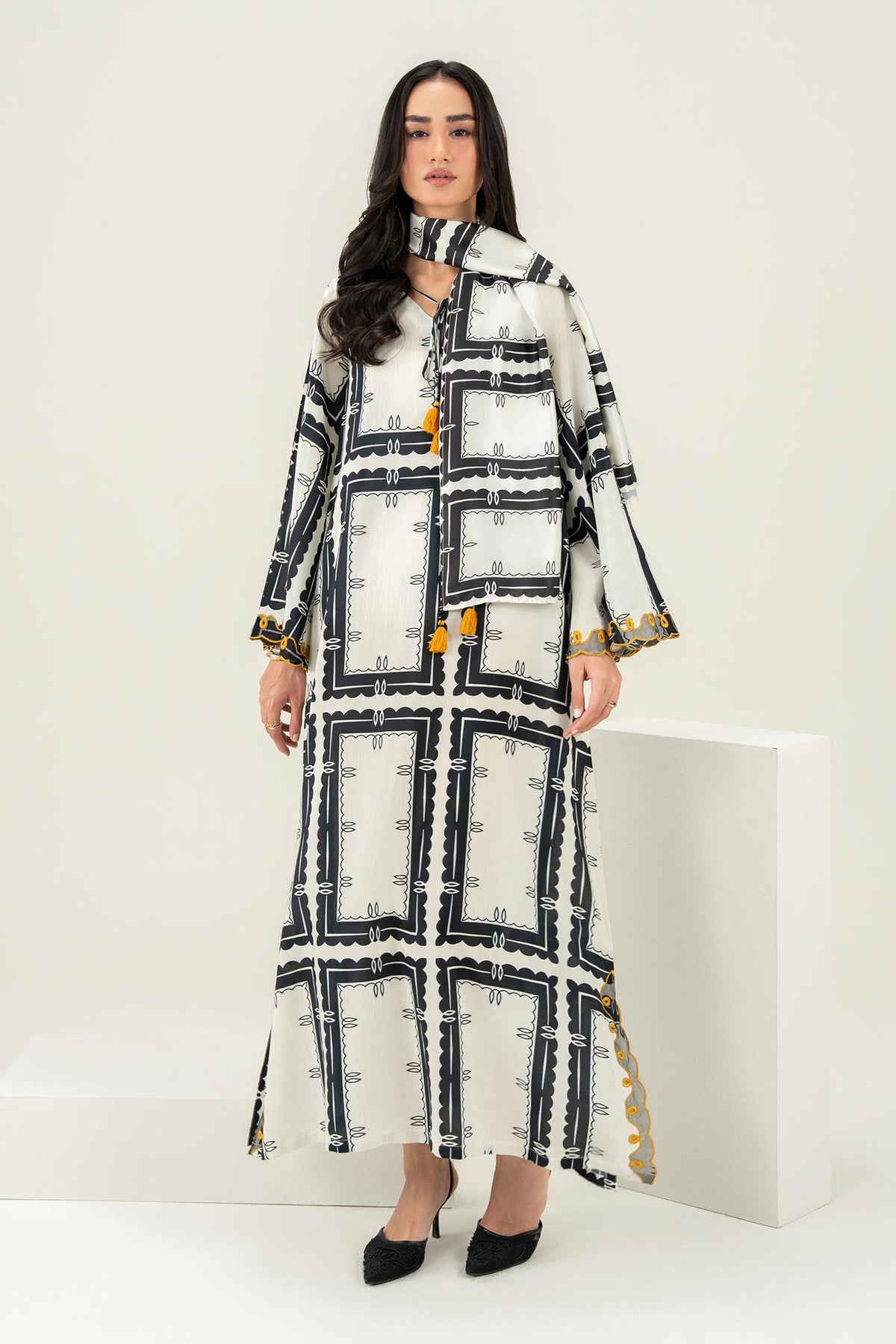 2 Piece - Printed Embroidered Shirt - FW25-27