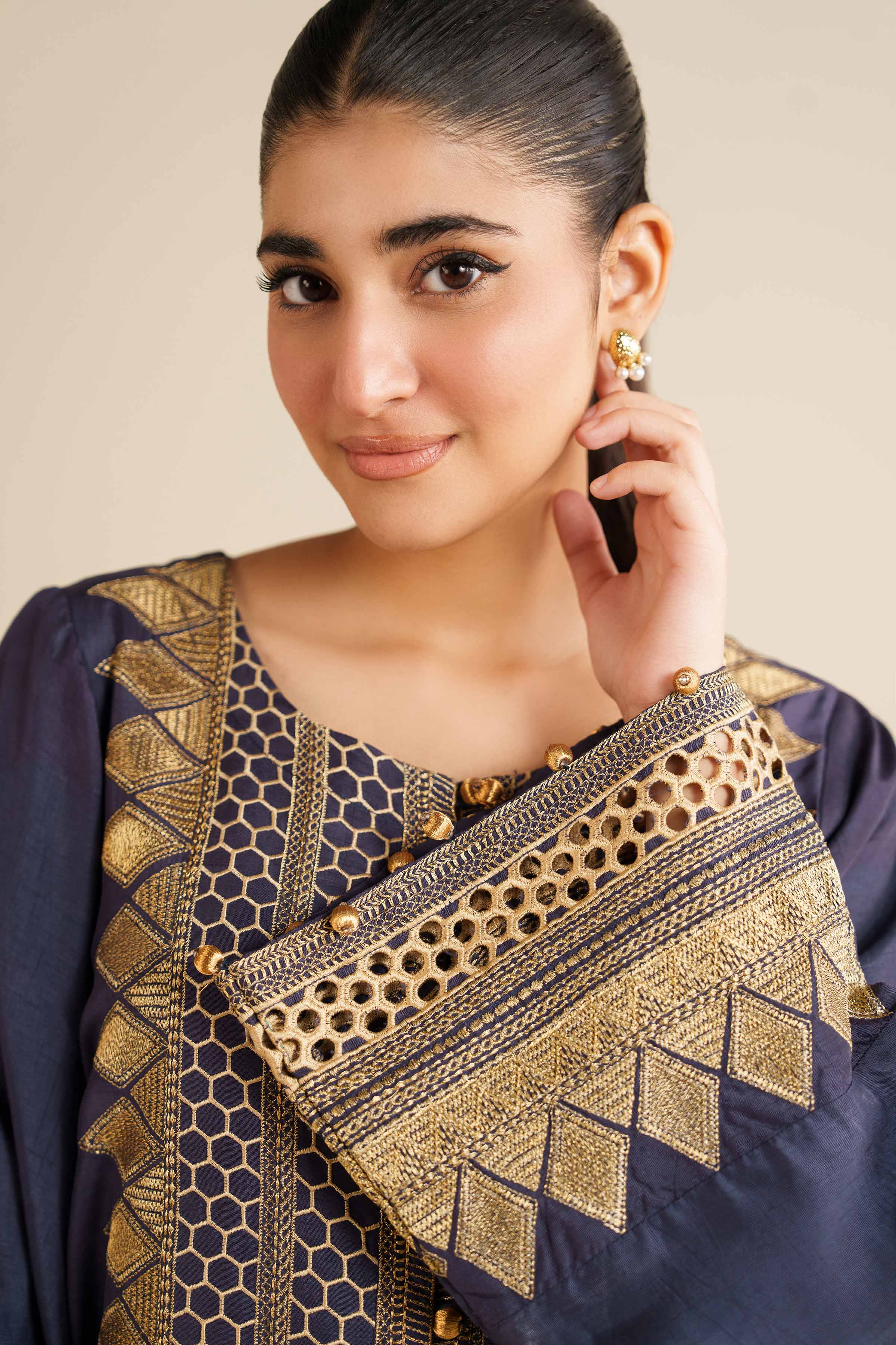Embroidered Shirt - FW25-59 for Women - Pret Collection | Nishat | Shop Online