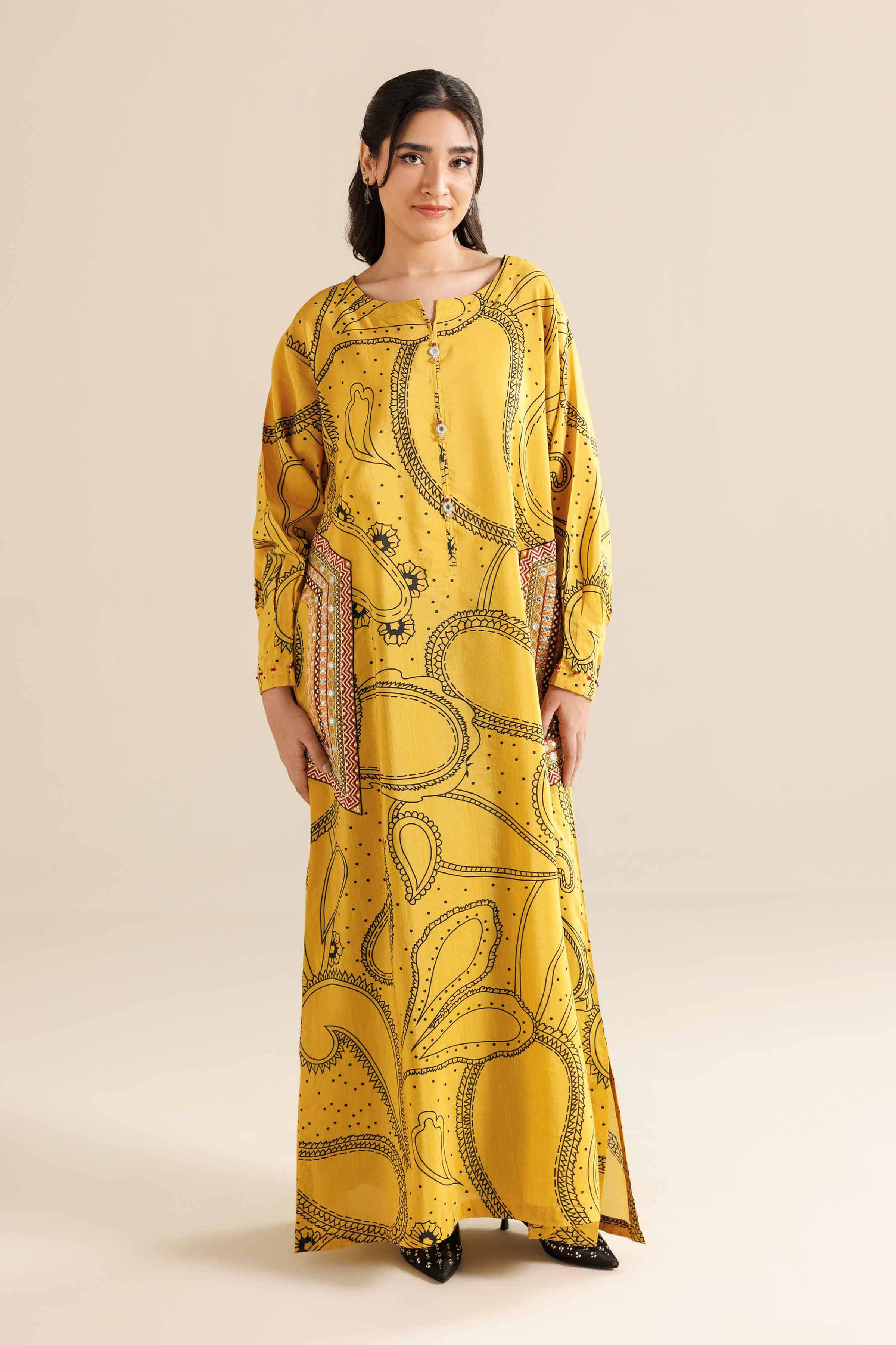 Printed Embroidered Shirt - FW25-54 for Women - Pret Collection | Nishat | Shop Online