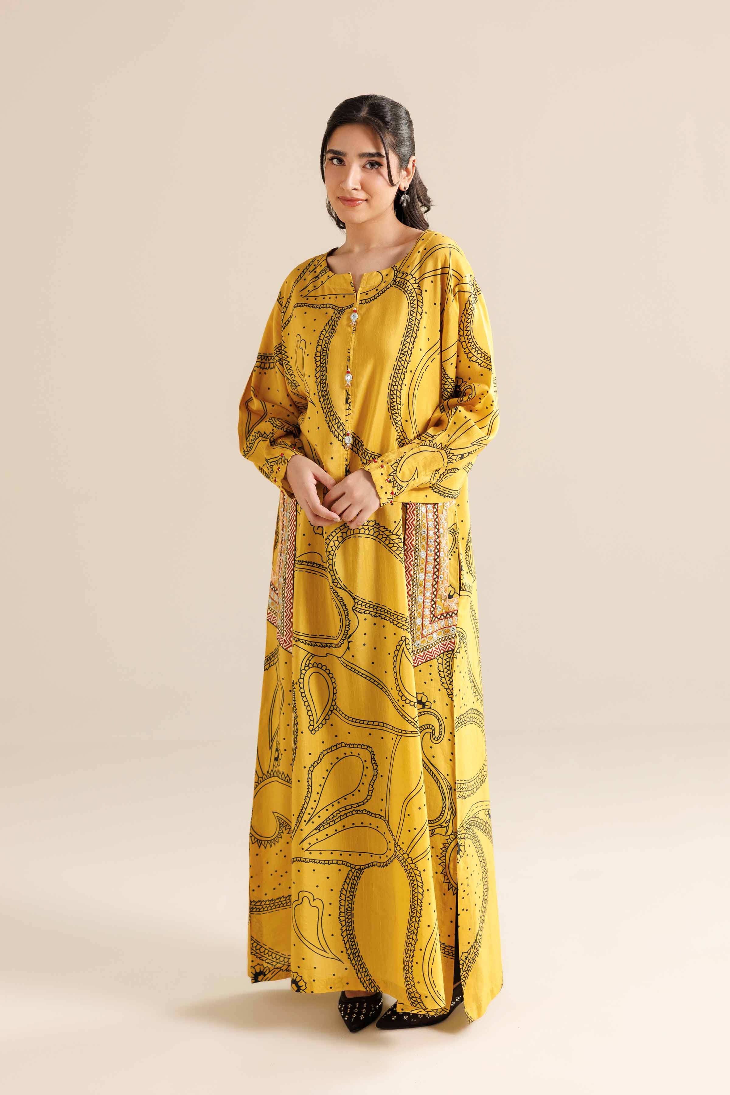 Printed Embroidered Shirt - FW25-54 for Women - Pret Collection | Nishat | Shop Online
