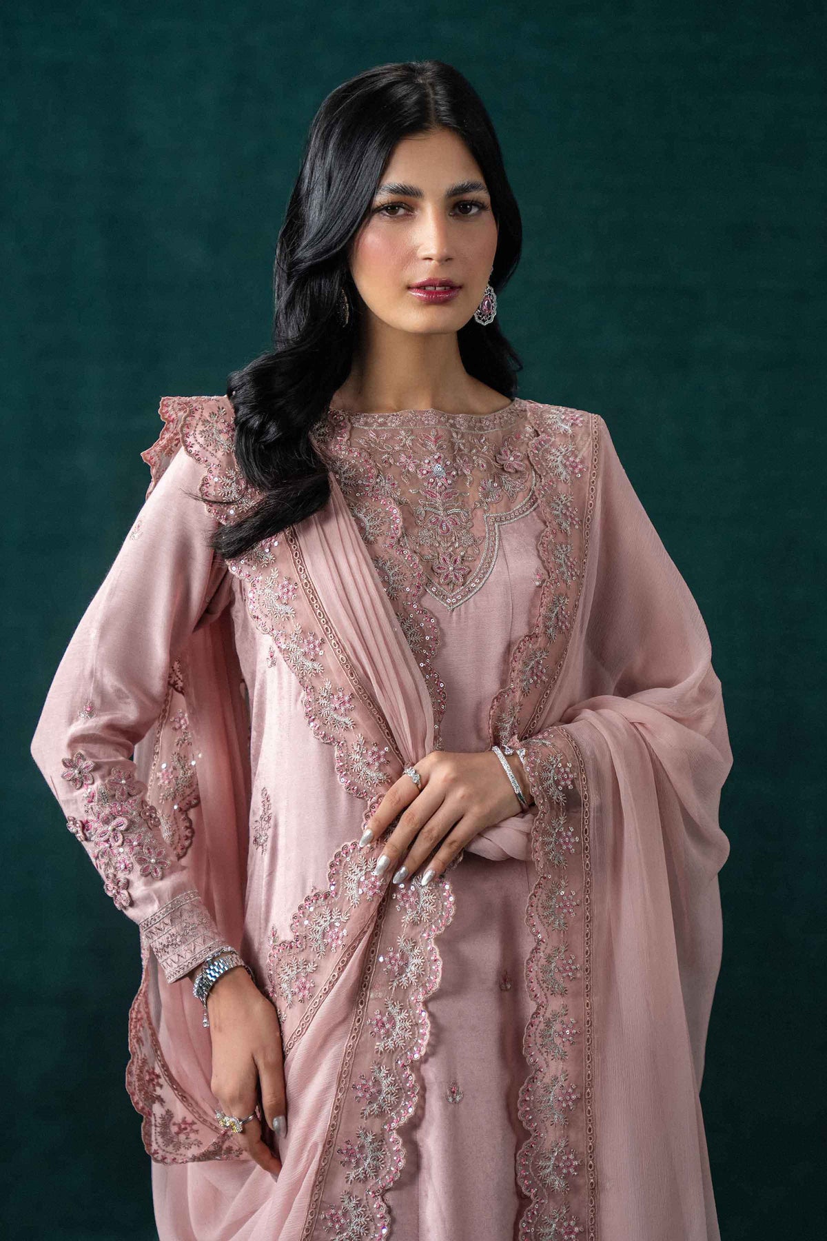 3 Piece - Embroidered Suit - KBS26-42