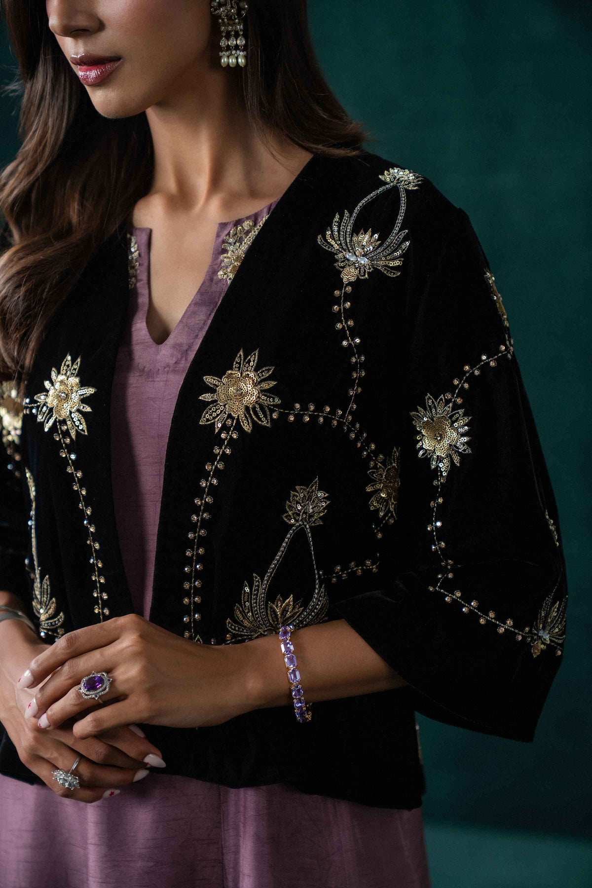 3 Piece - Embroidered Suit - KBW25-42