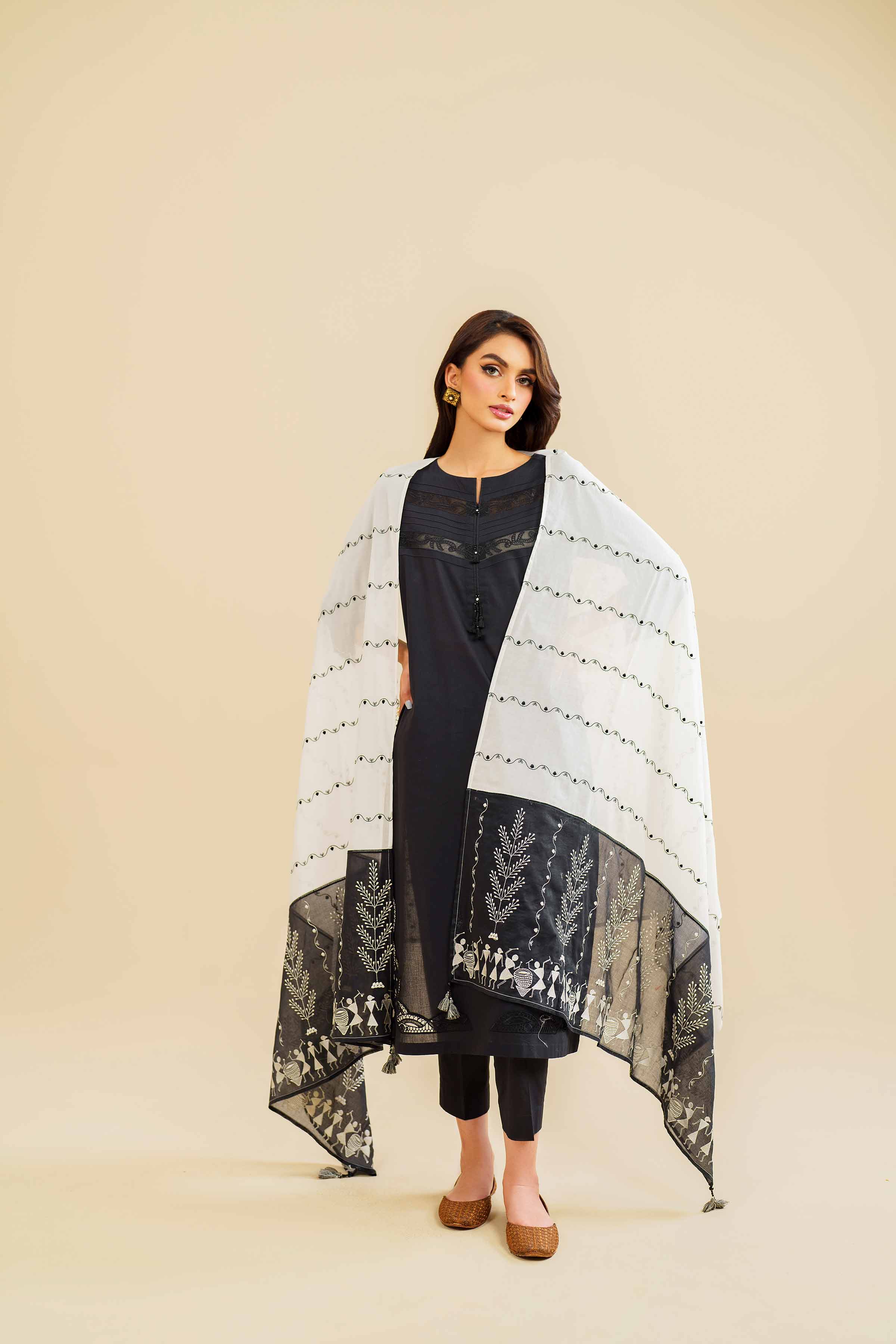 Embroidered Dupatta - KFE24-130
