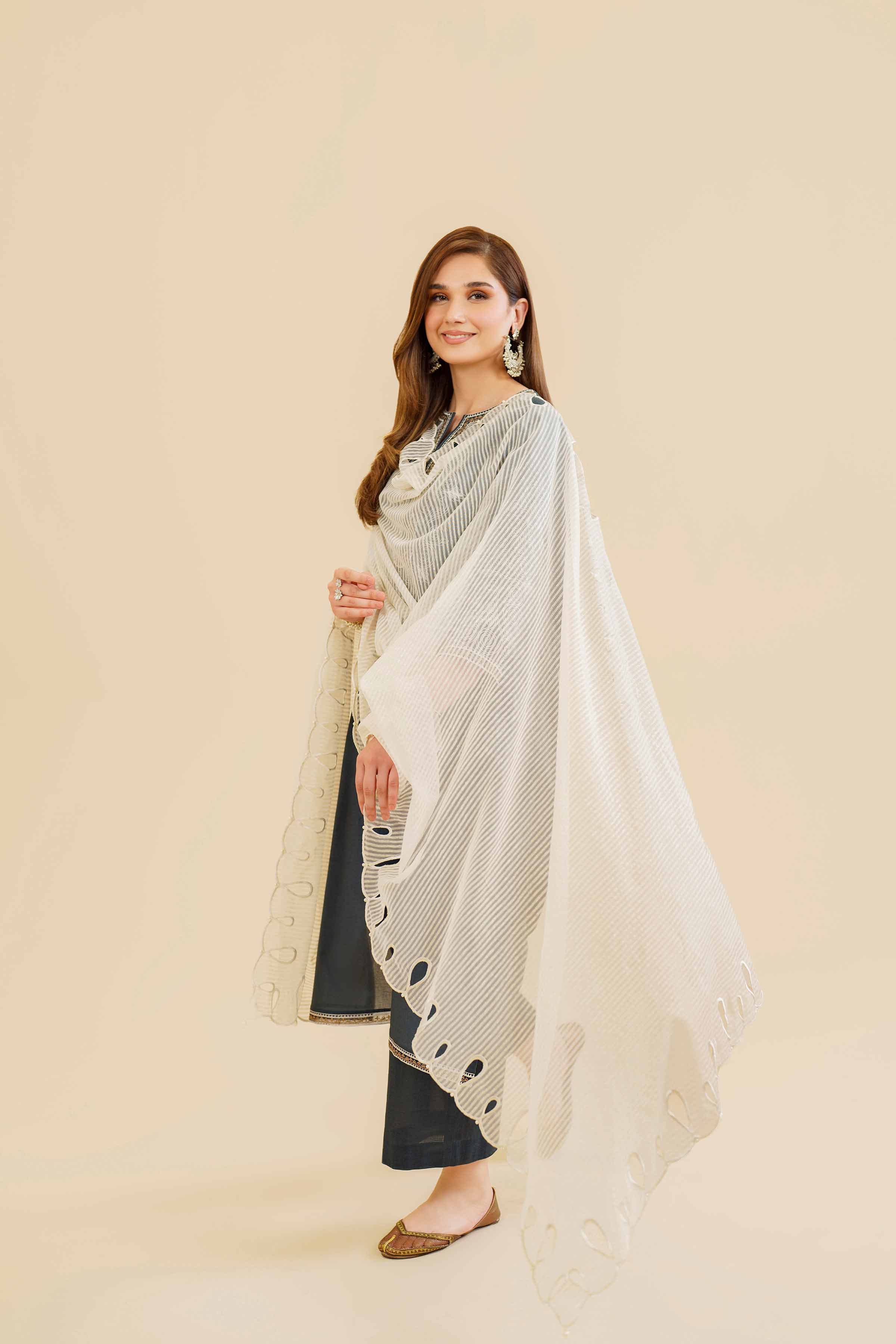 Embroidered Dupatta - KFE24-131