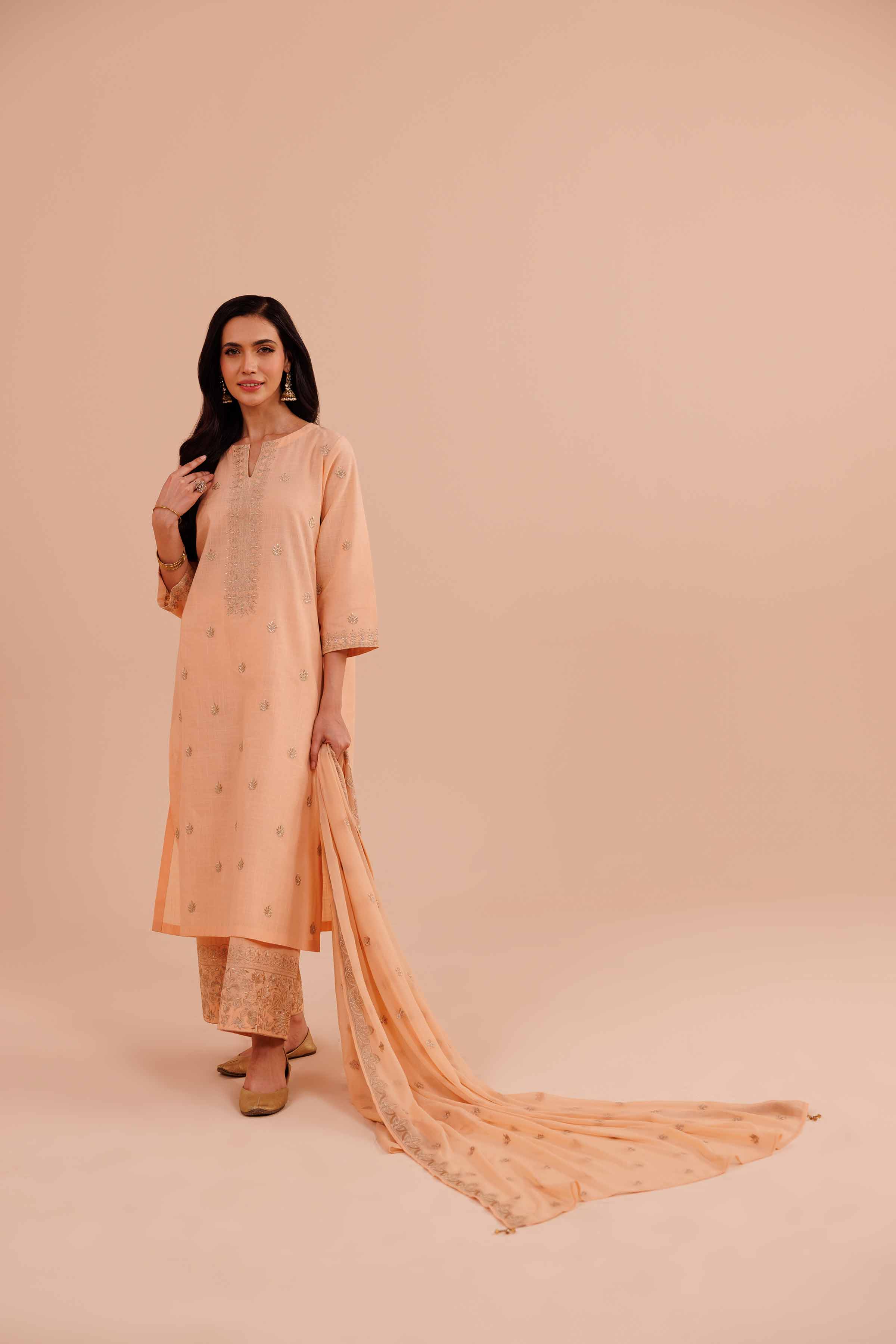 3 Piece - Embroidered Suit - KFE24-25