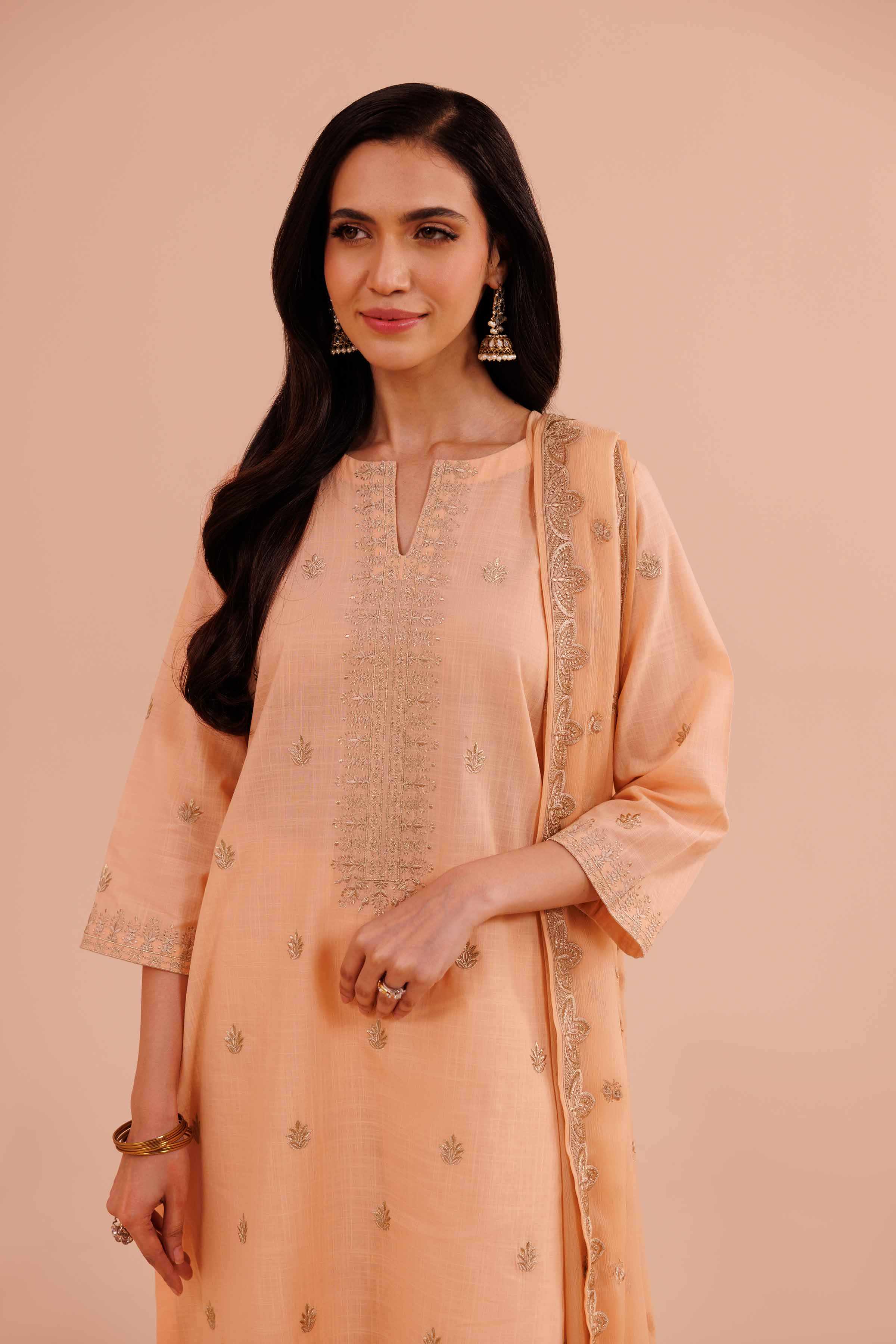 3 Piece - Embroidered Suit - KFE24-25