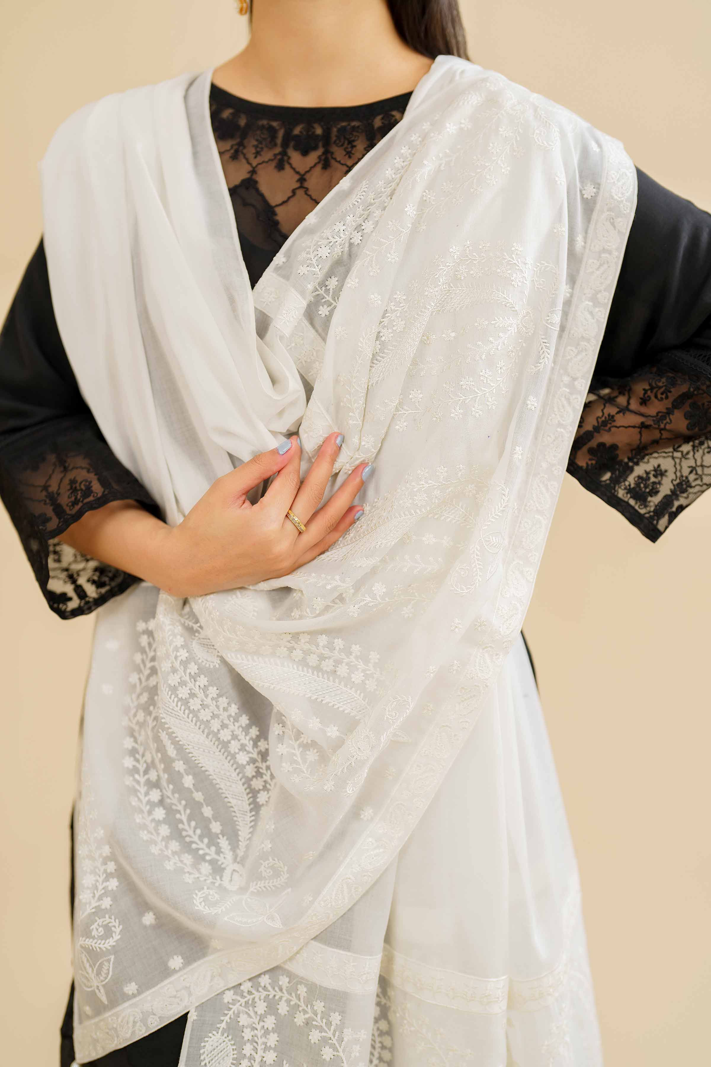 Embroidered Dupatta - KFE24-66