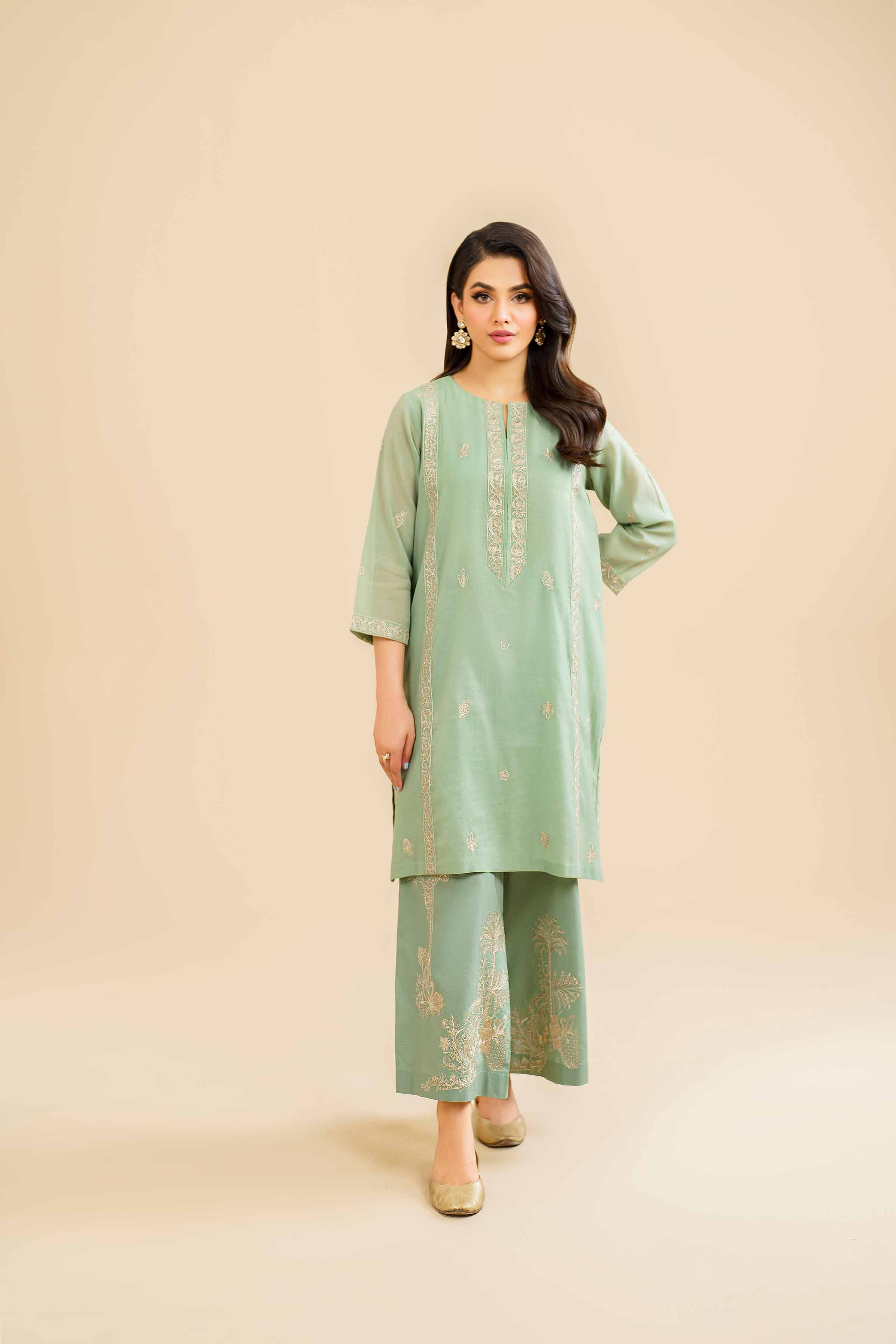 2 Piece - Embroidered Suit - KFE24-80