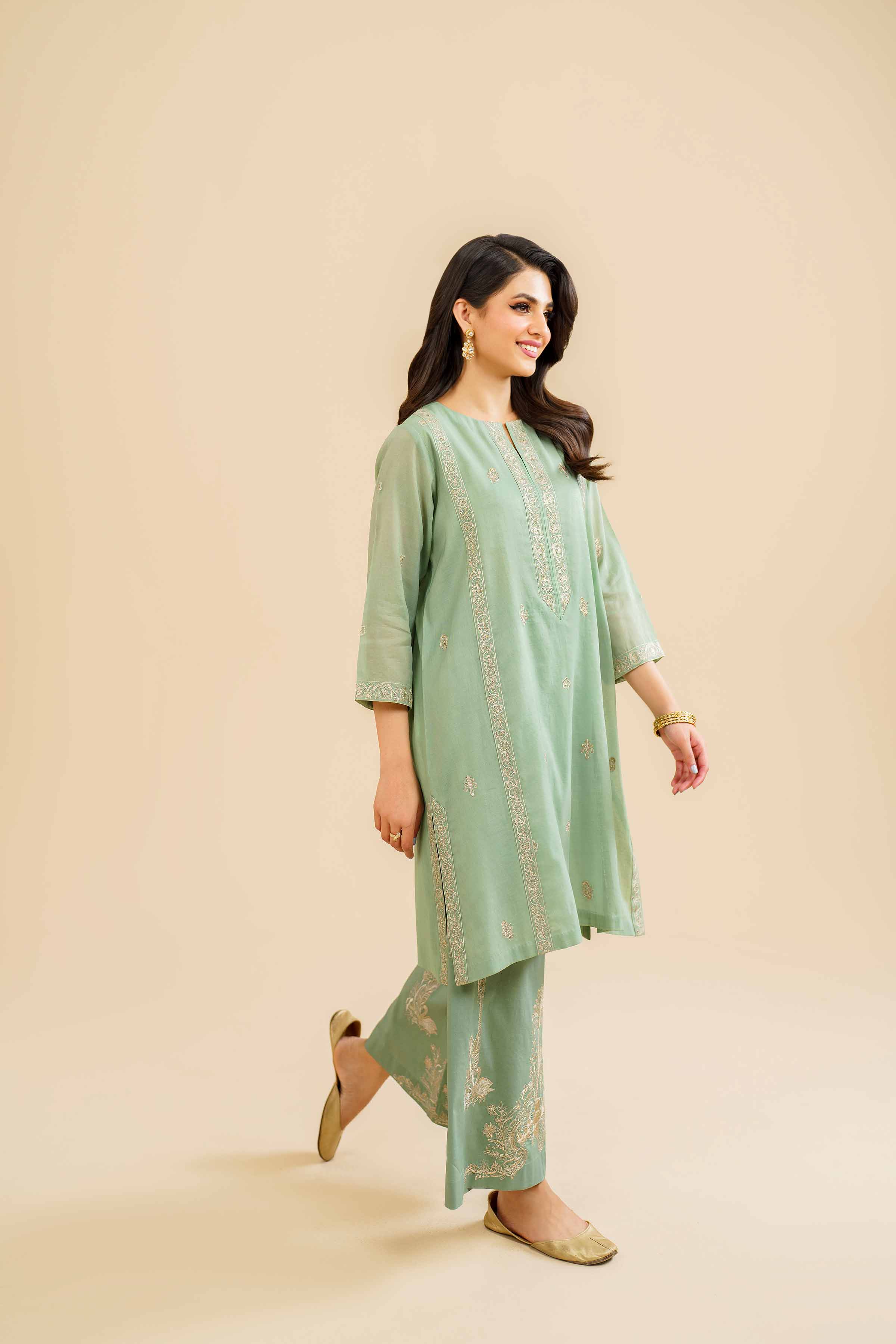 2 Piece - Embroidered Suit - KFE24-80