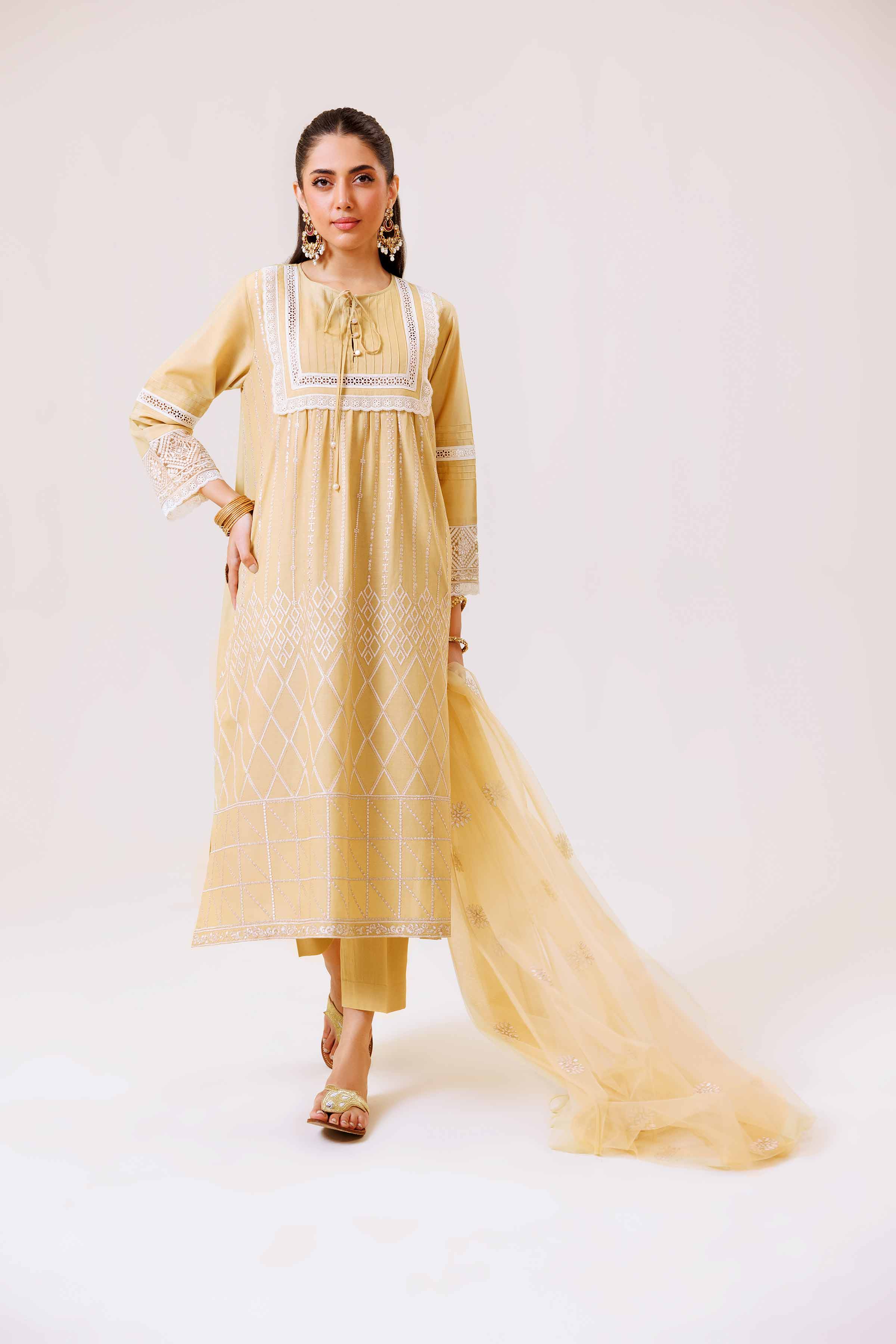 3 Piece - Embroidered Suit - KFE24-82