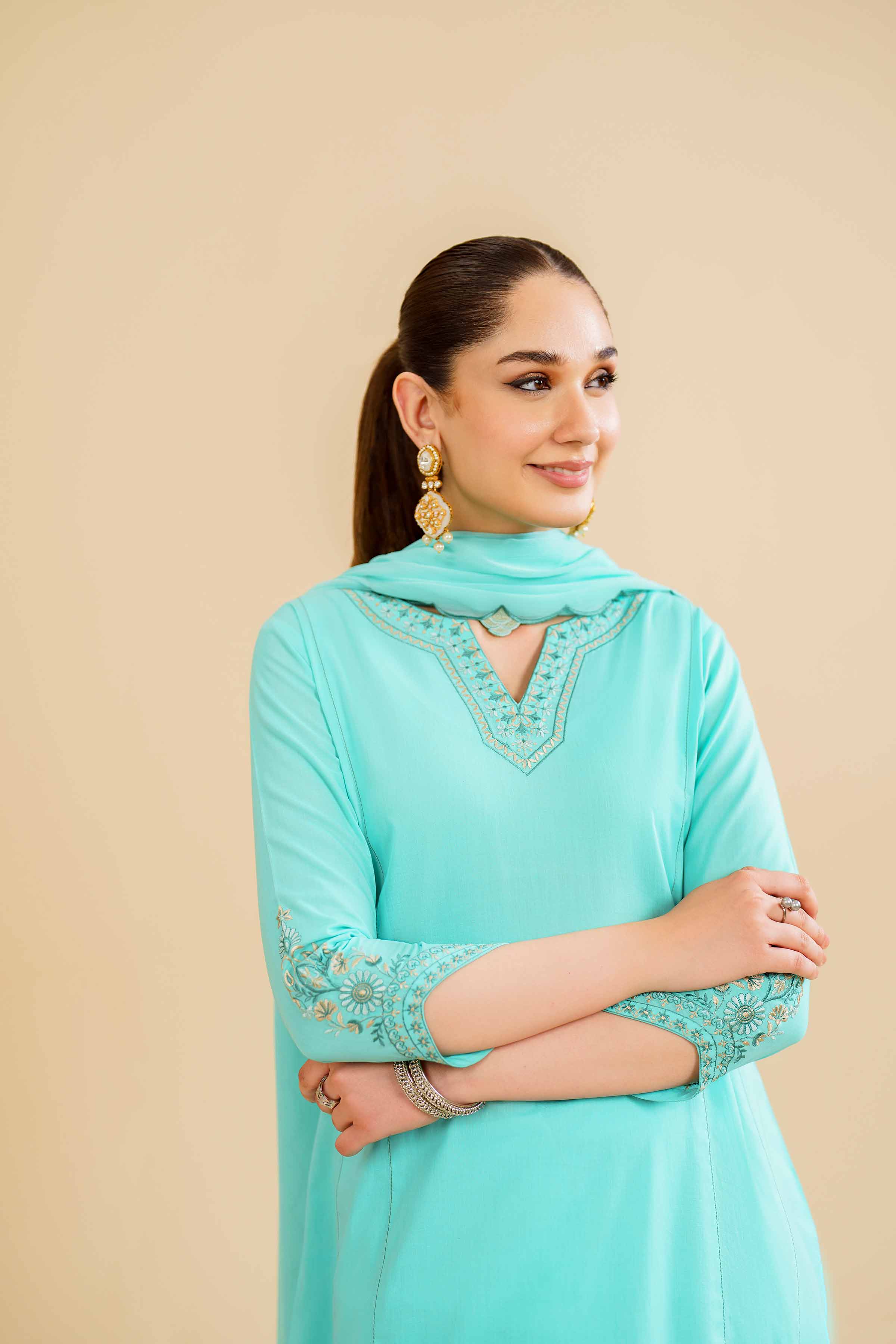 3 Piece - Embroidered Suit - KFE24-87