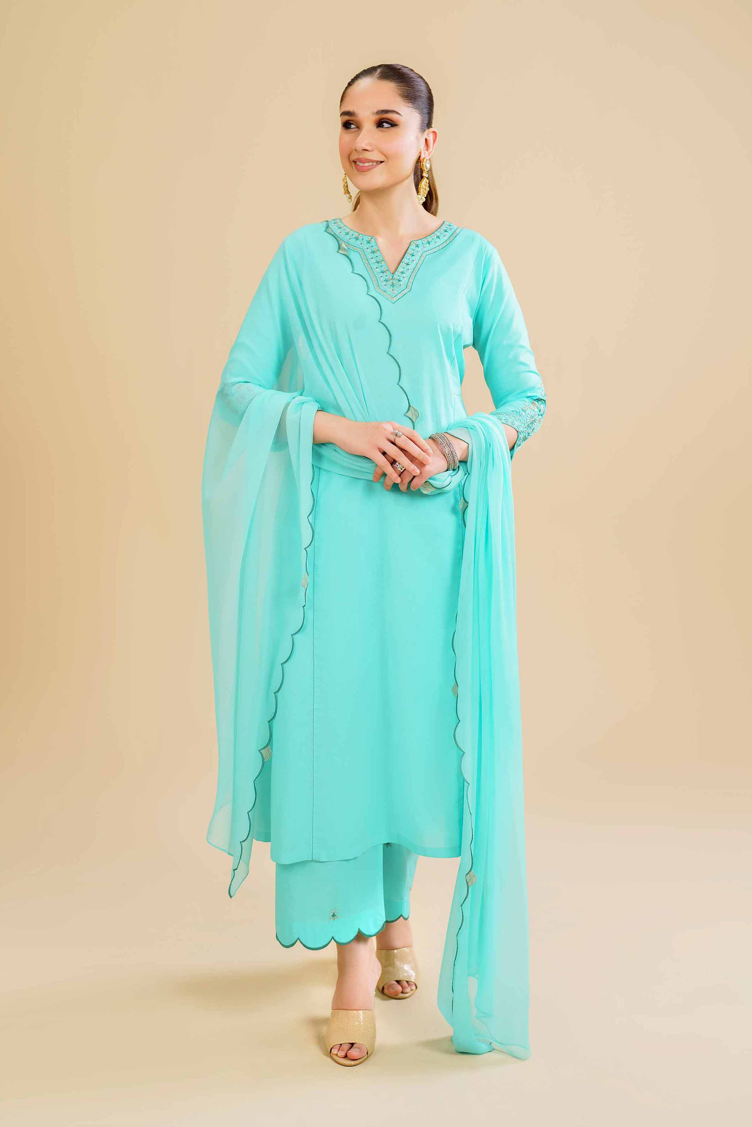 3 Piece - Embroidered Suit - KFE24-87