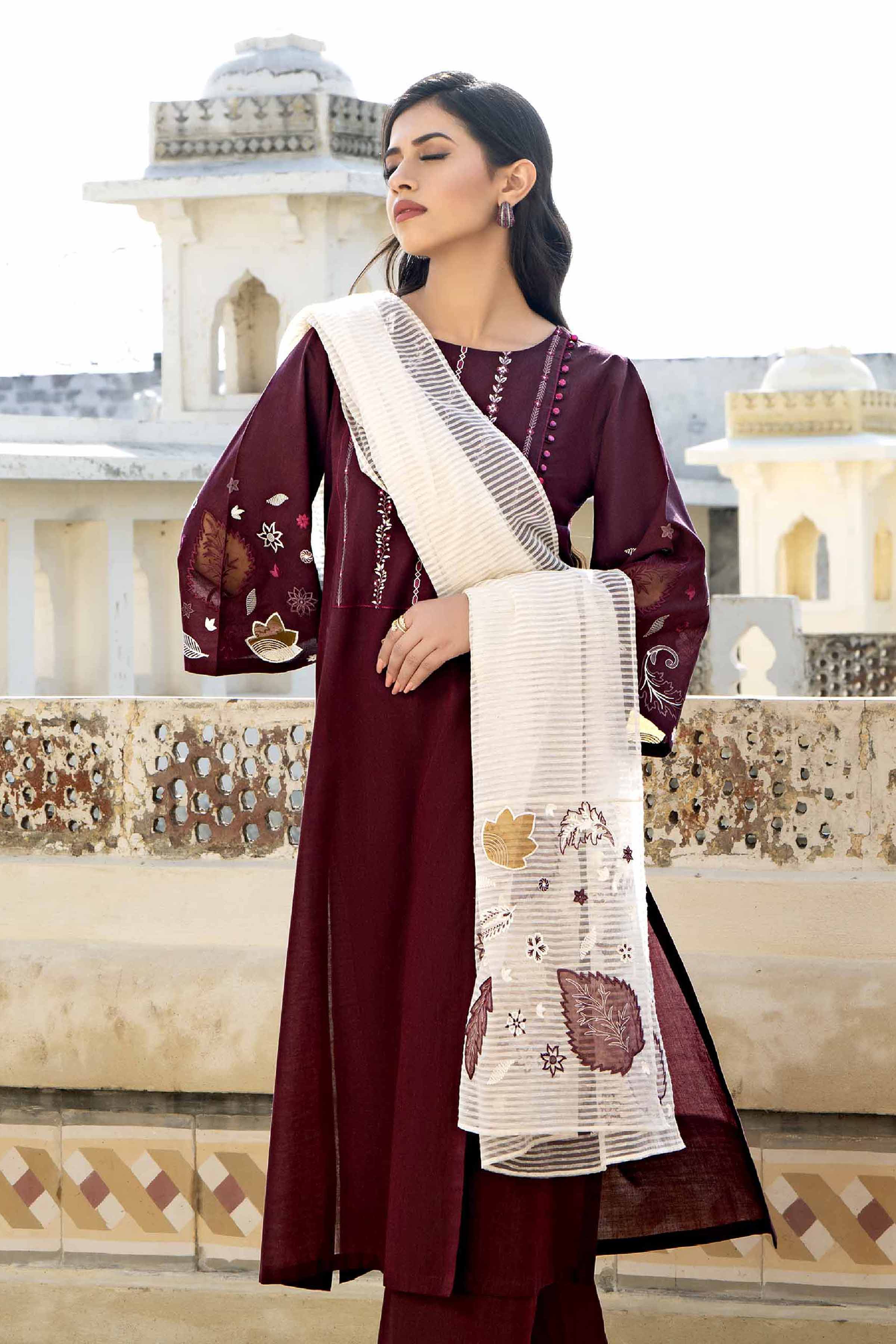 3 Piece - Embroidered Suit - KFE24-90