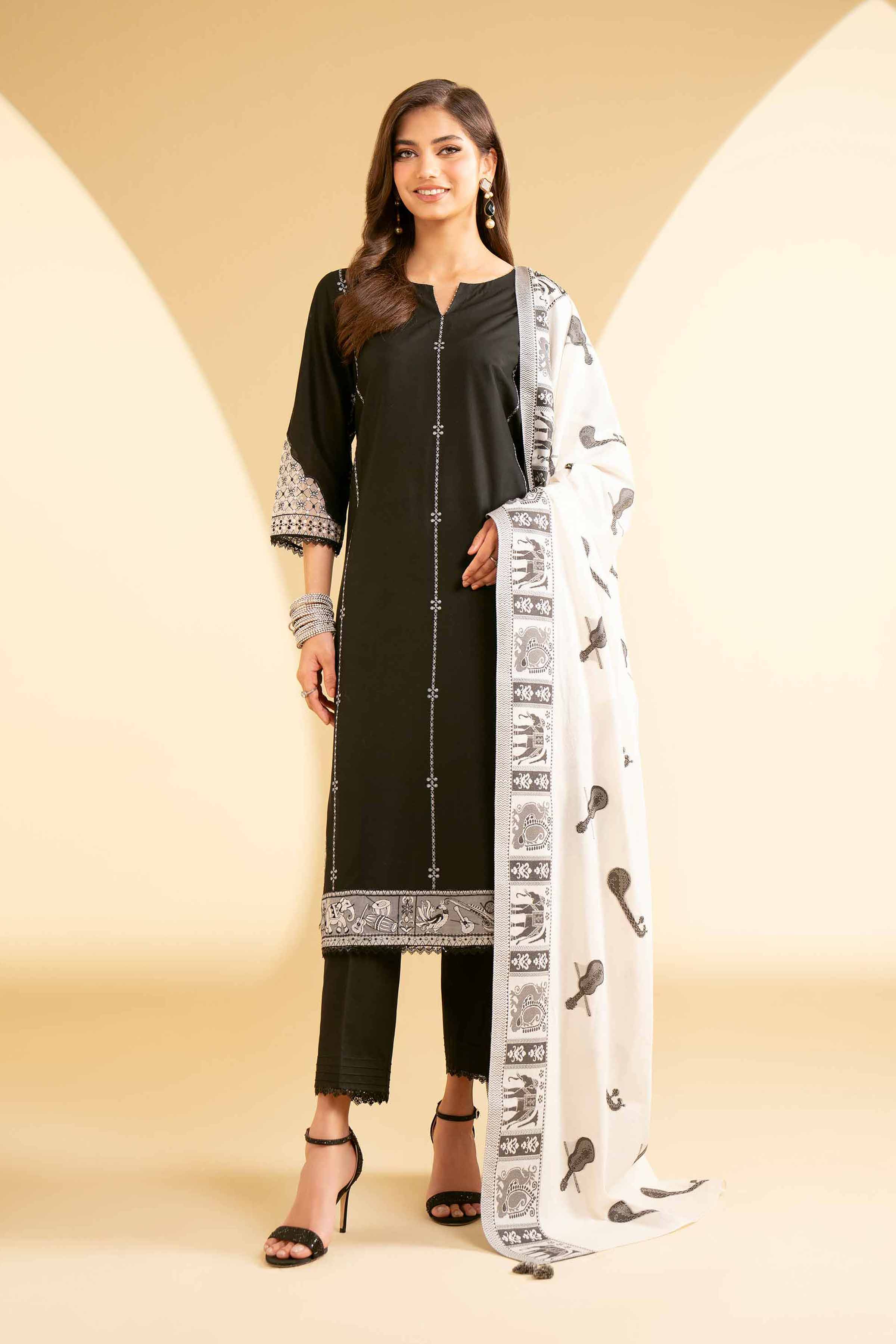 3 Piece - Embroidered Suit - KFE25-01