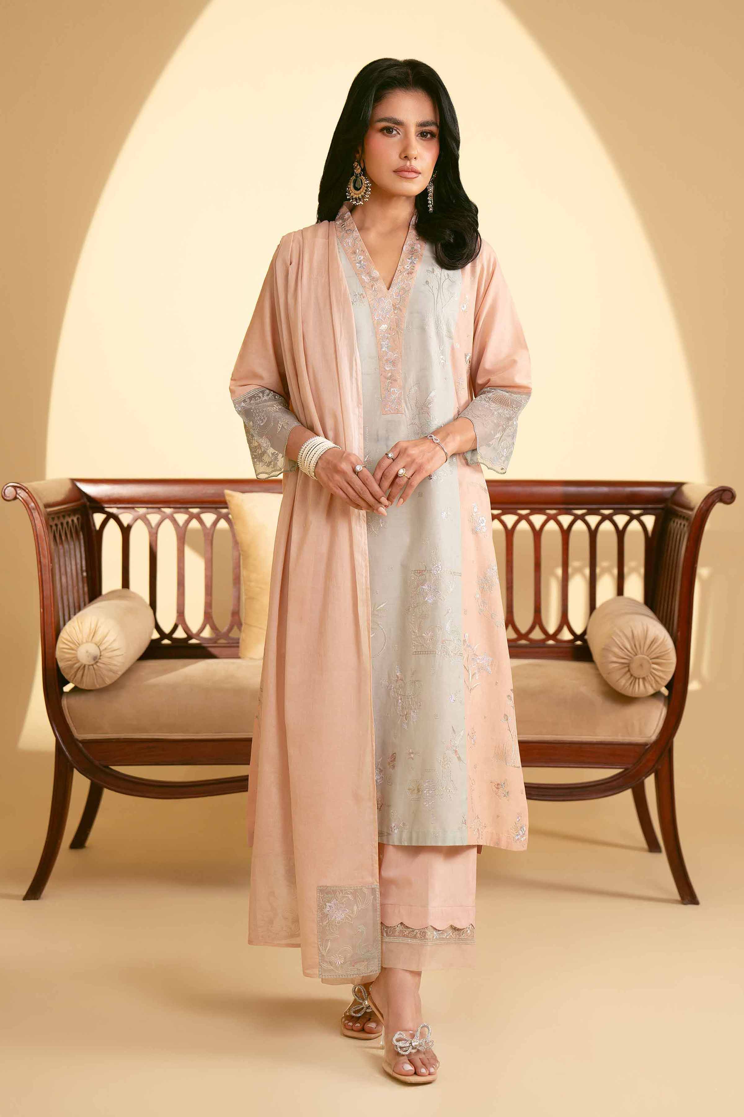 3 Piece - Embroidered Suit - KFE25-04