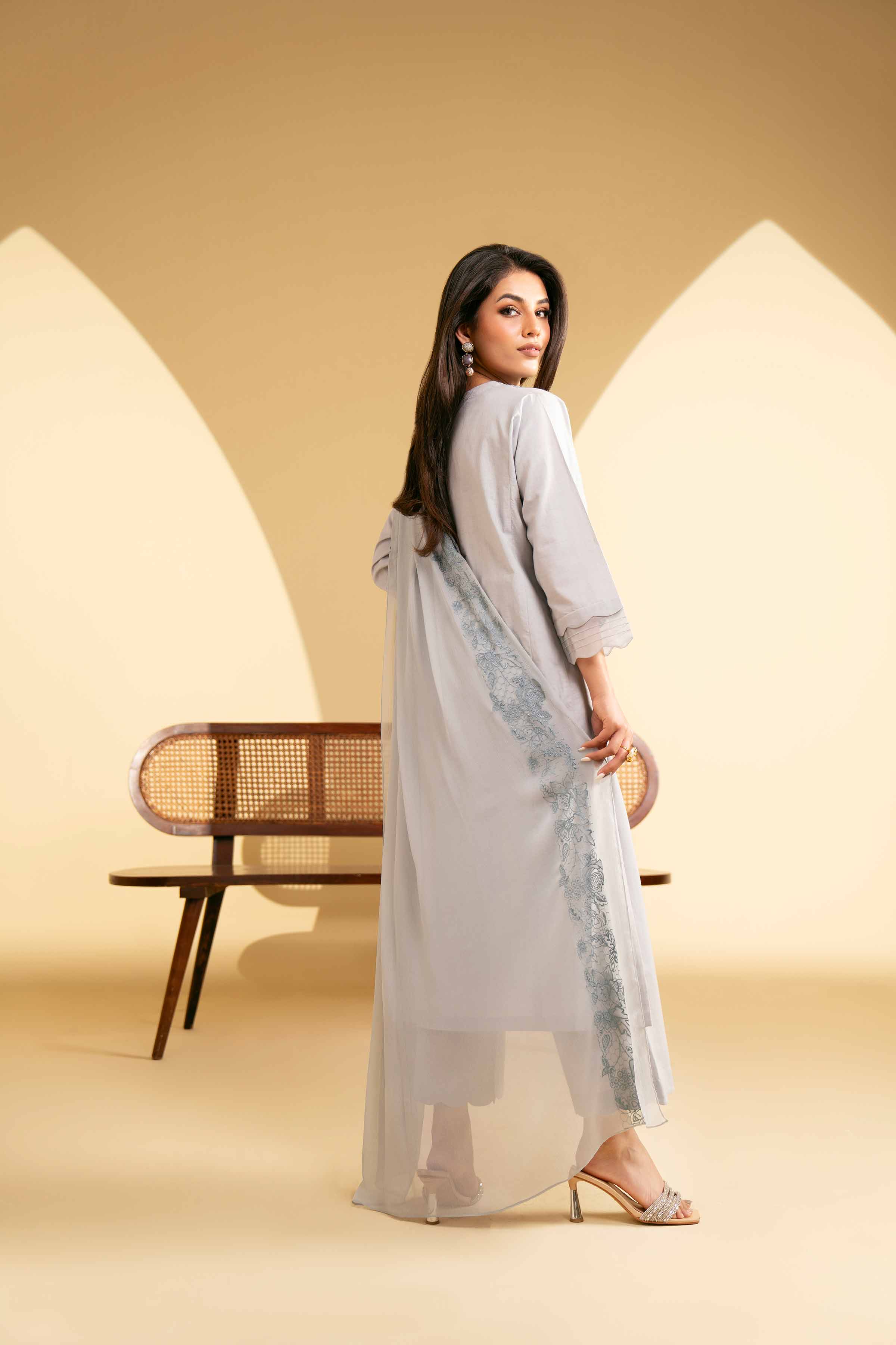 3 Piece - Embroidered Suit - KFE25-06