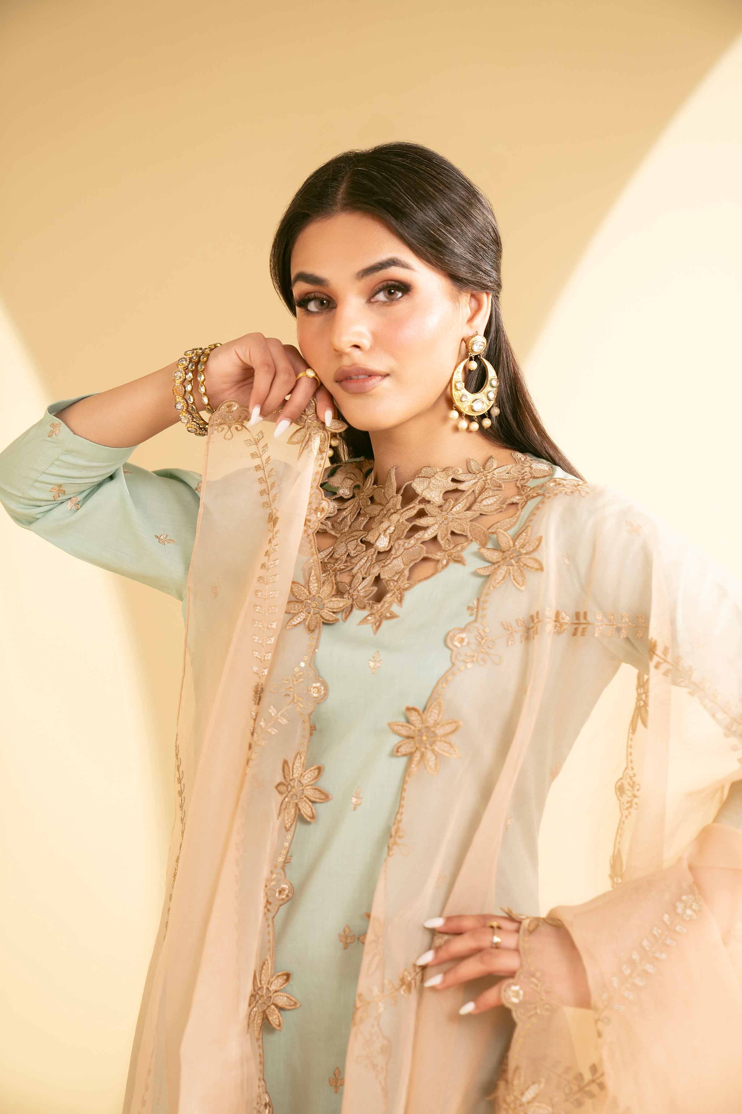 3 Piece - Embroidered Suit - KFE25-08