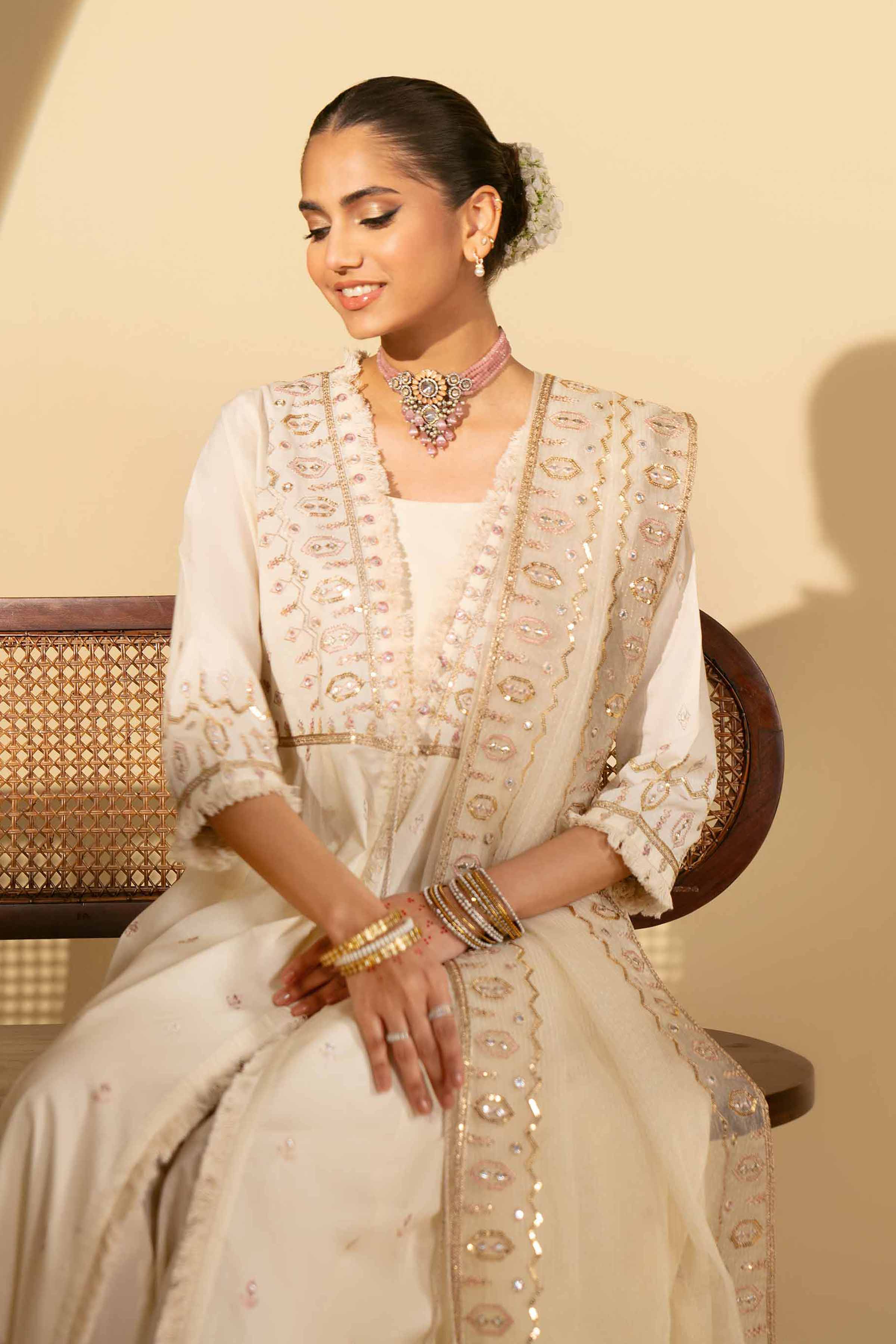 3 Piece - Embroidered Suit - KFE25-10