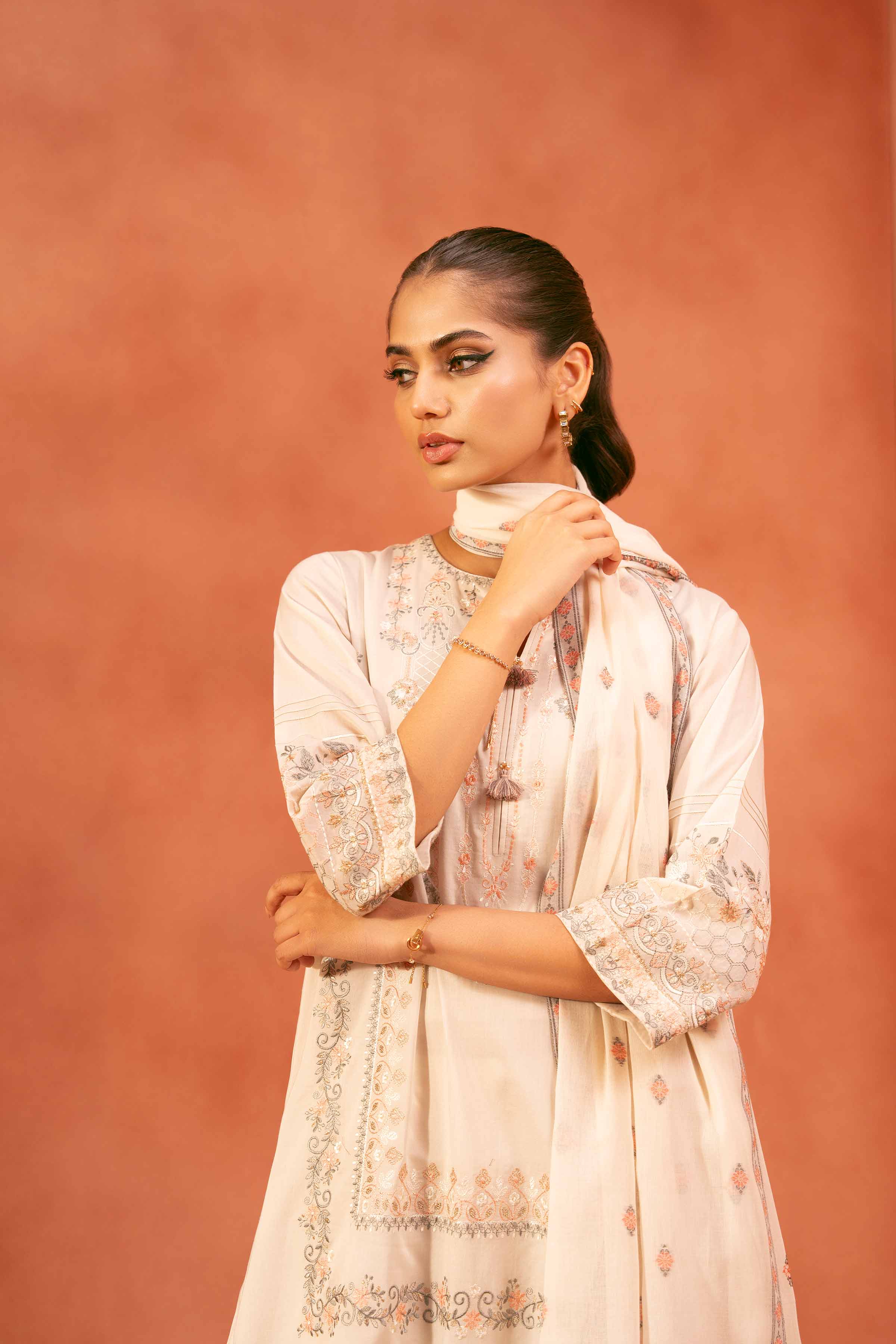 3 Piece - Embroidered Suit - KFE25-116 for Women - Pret Collection | Nishat | Shop Online