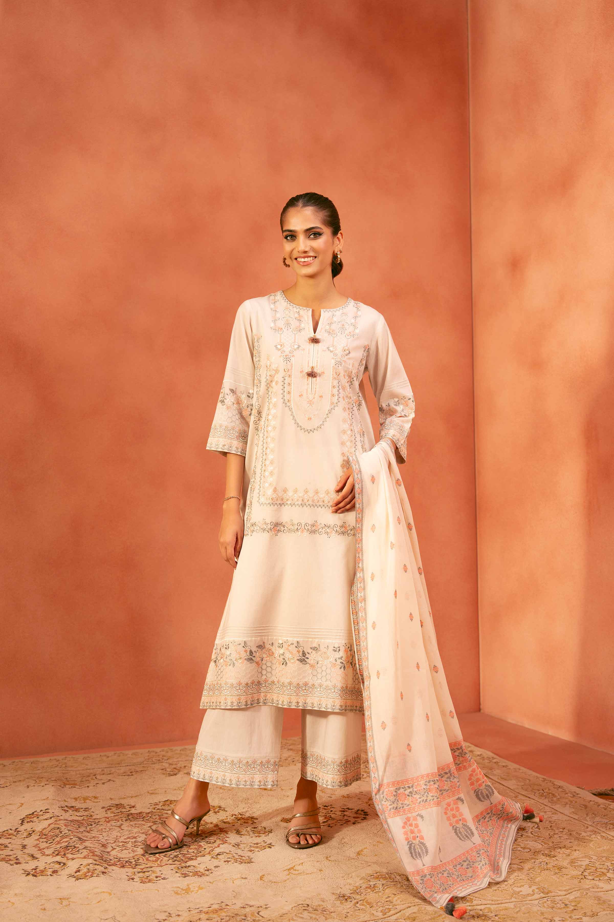 3 Piece - Embroidered Suit - KFE25-116 for Women - Pret Collection | Nishat | Shop Online