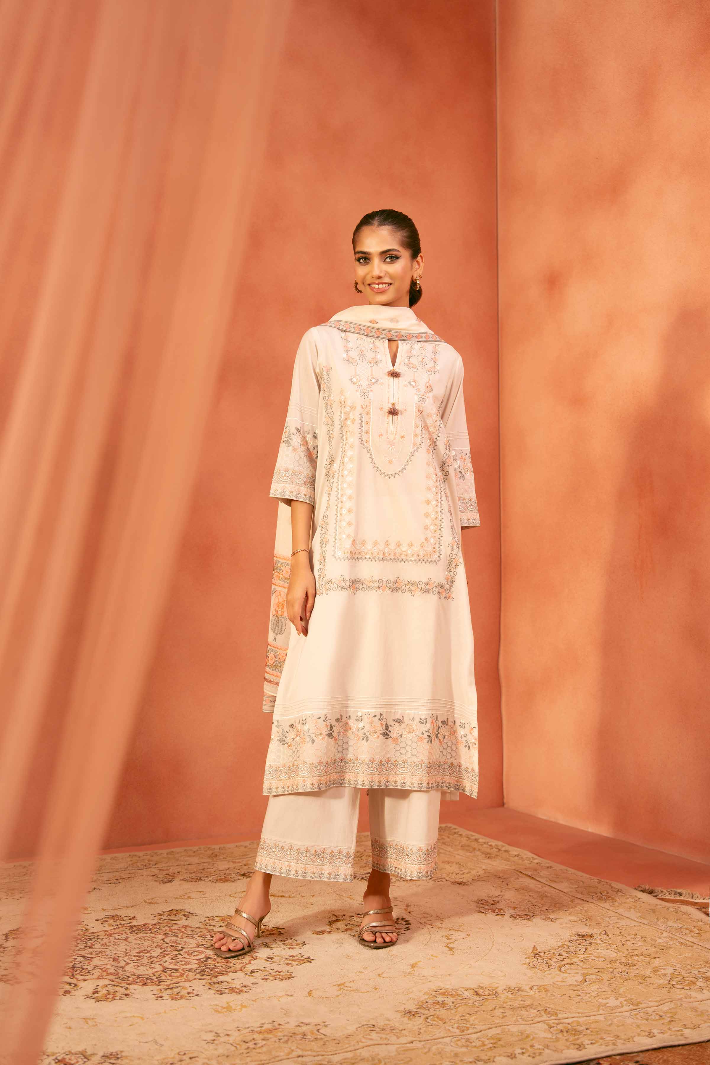 3 Piece - Embroidered Suit - KFE25-116 for Women - Pret Collection | Nishat | Shop Online