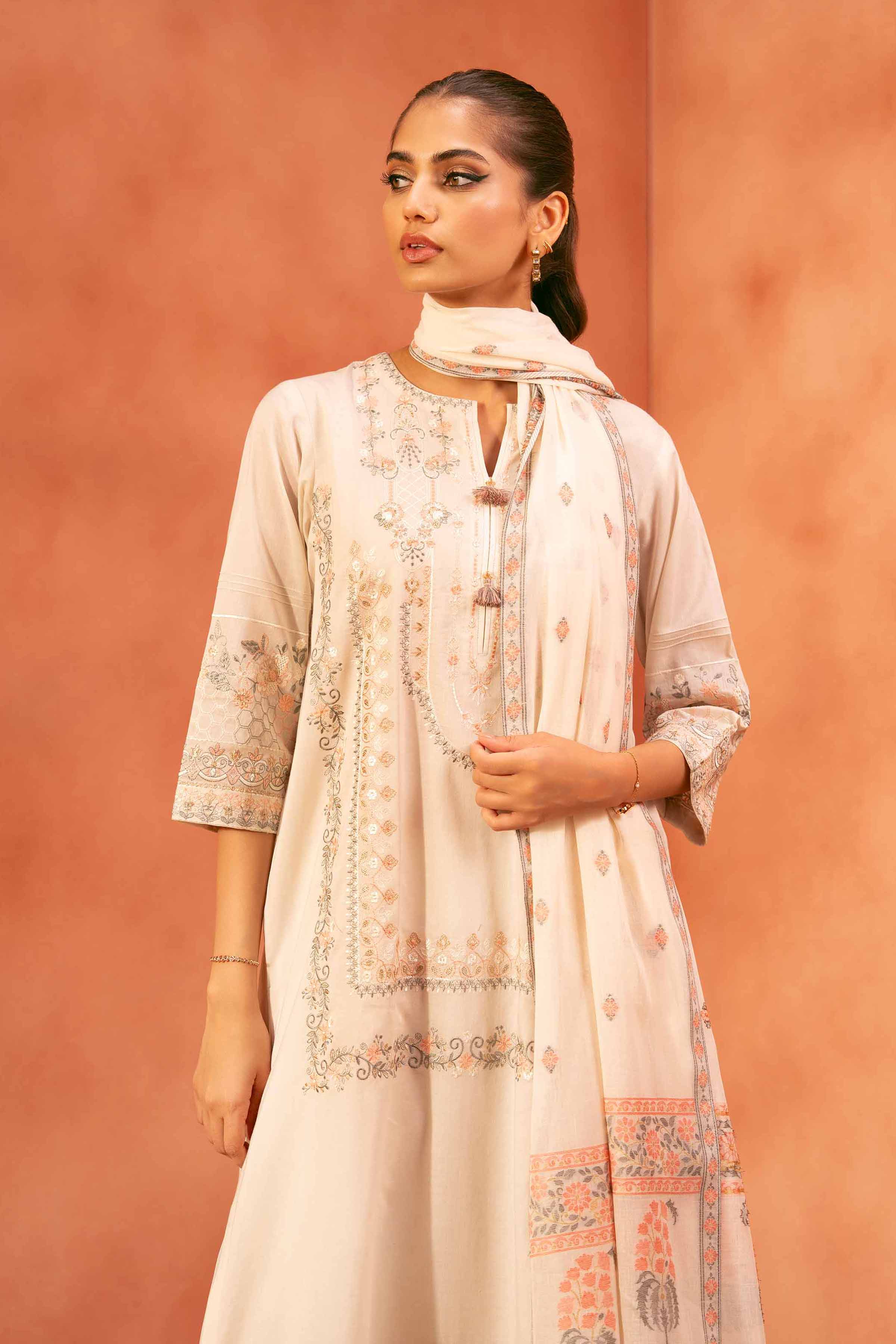 3 Piece - Embroidered Suit - KFE25-116 for Women - Pret Collection | Nishat | Shop Online