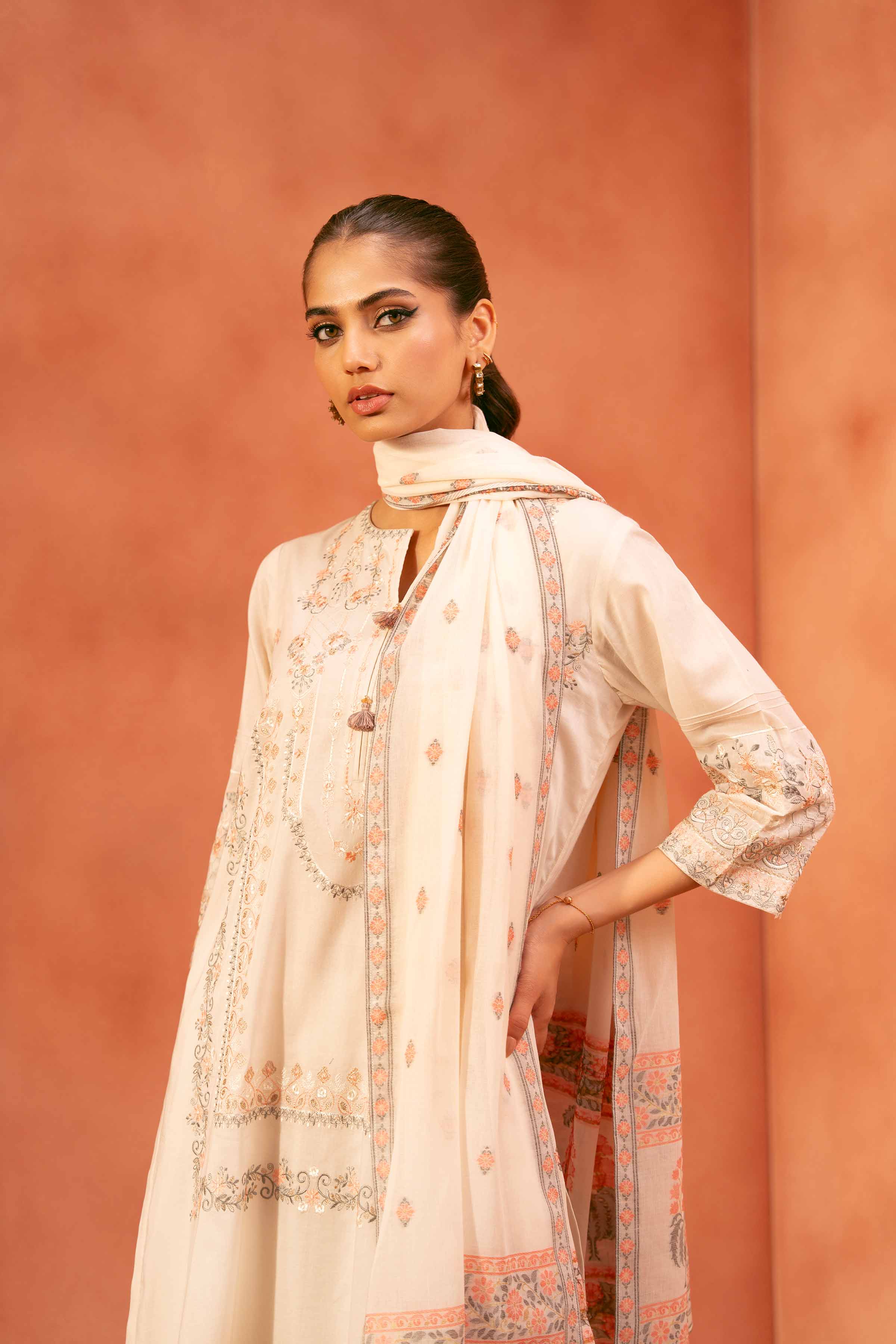 3 Piece - Embroidered Suit - KFE25-116 for Women - Pret Collection | Nishat | Shop Online