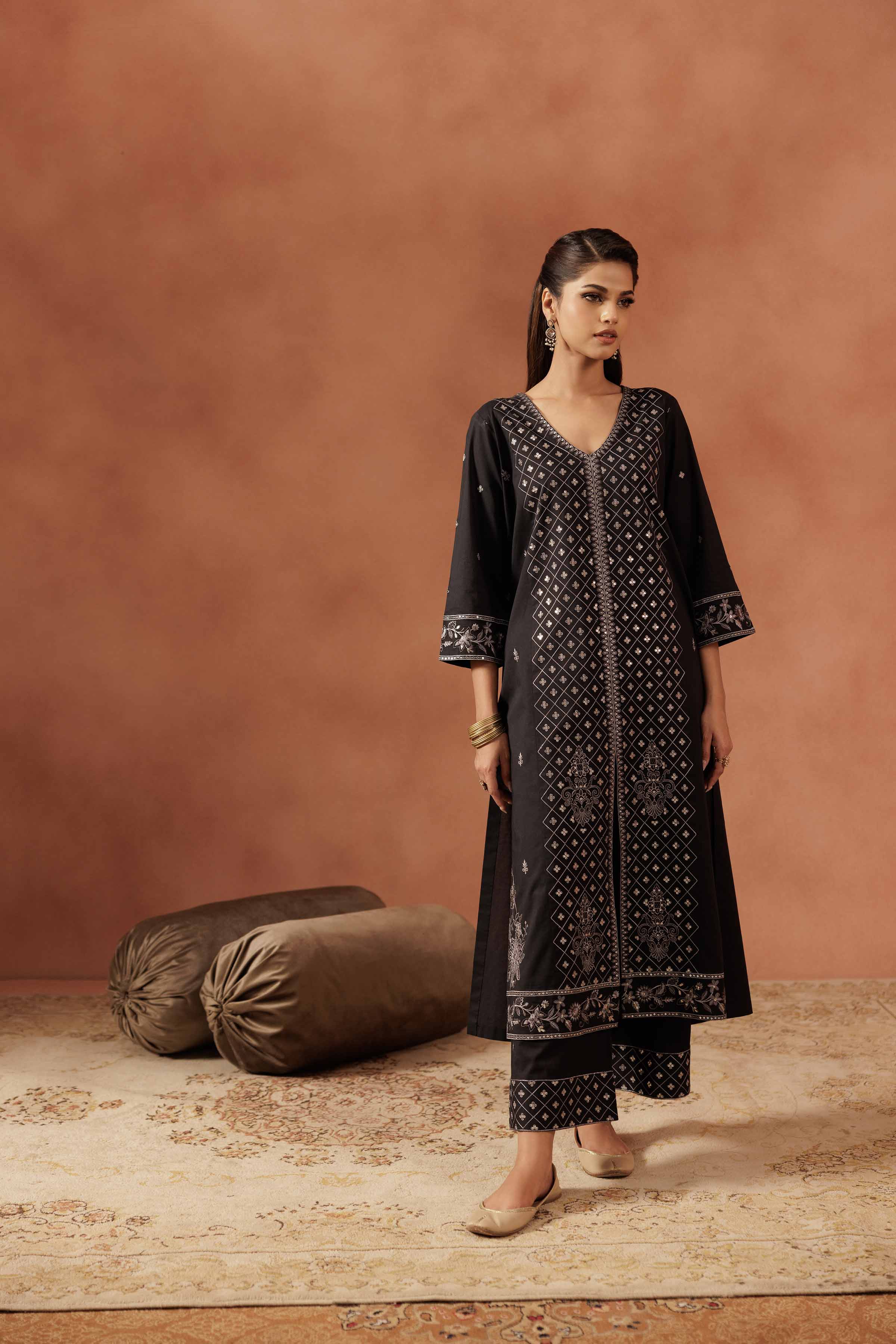 2 Piece - Embroidered Suit - KFE25-124