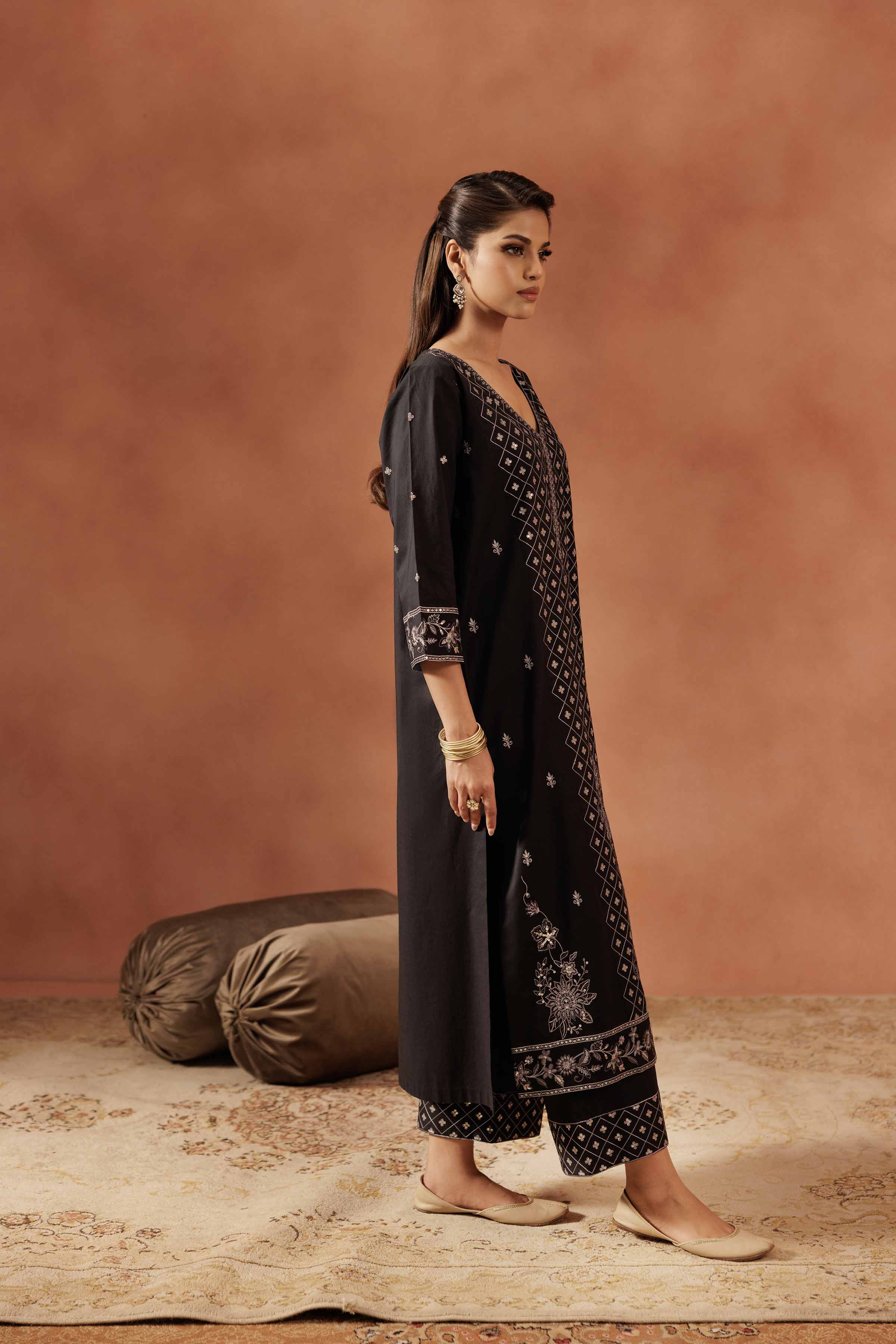 2 Piece - Embroidered Suit - KFE25-124