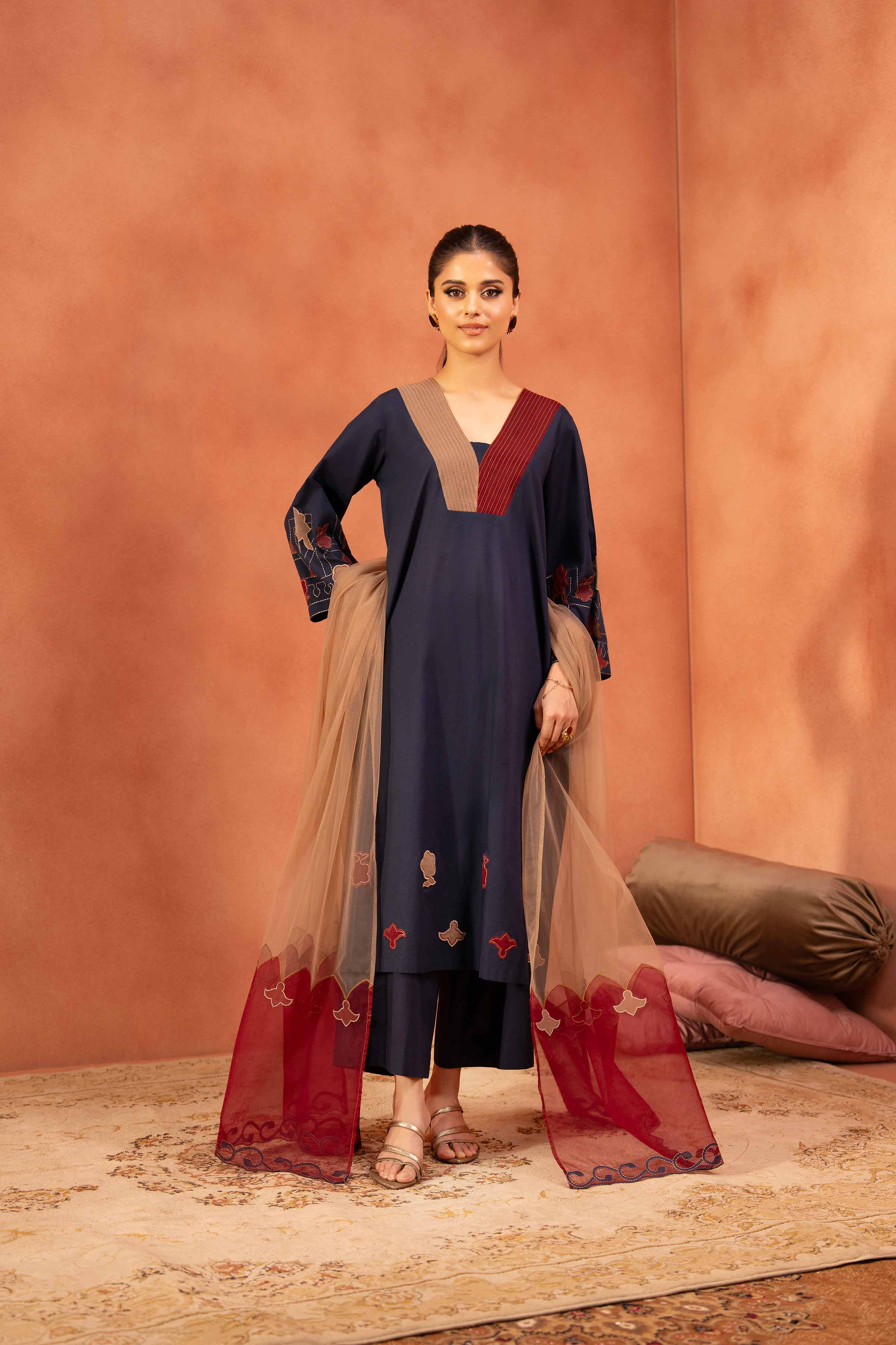 3 Piece - Embroidered Suit - KFE25-126