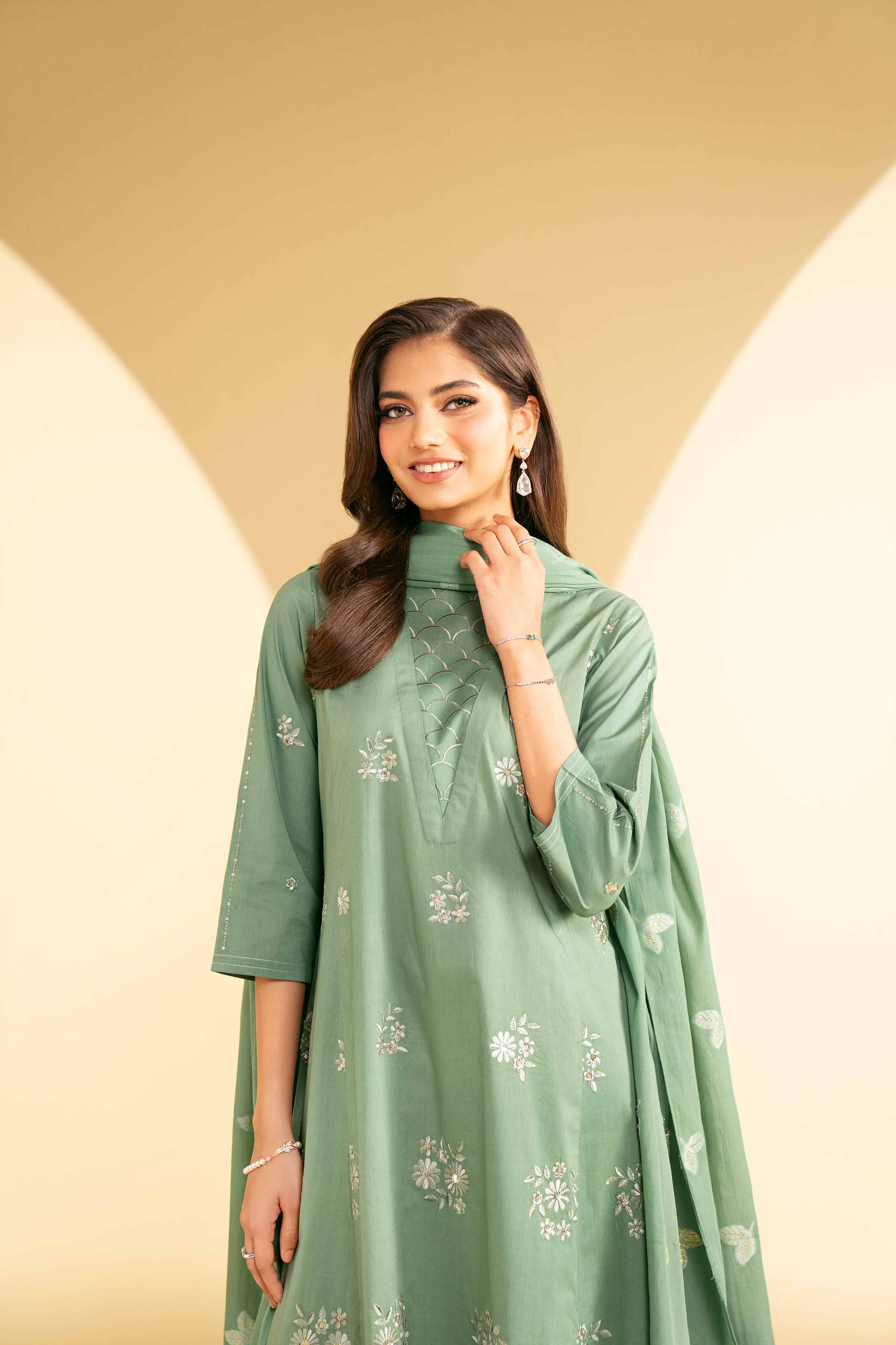 3 Piece - Embroidered Suit - KFE25-16