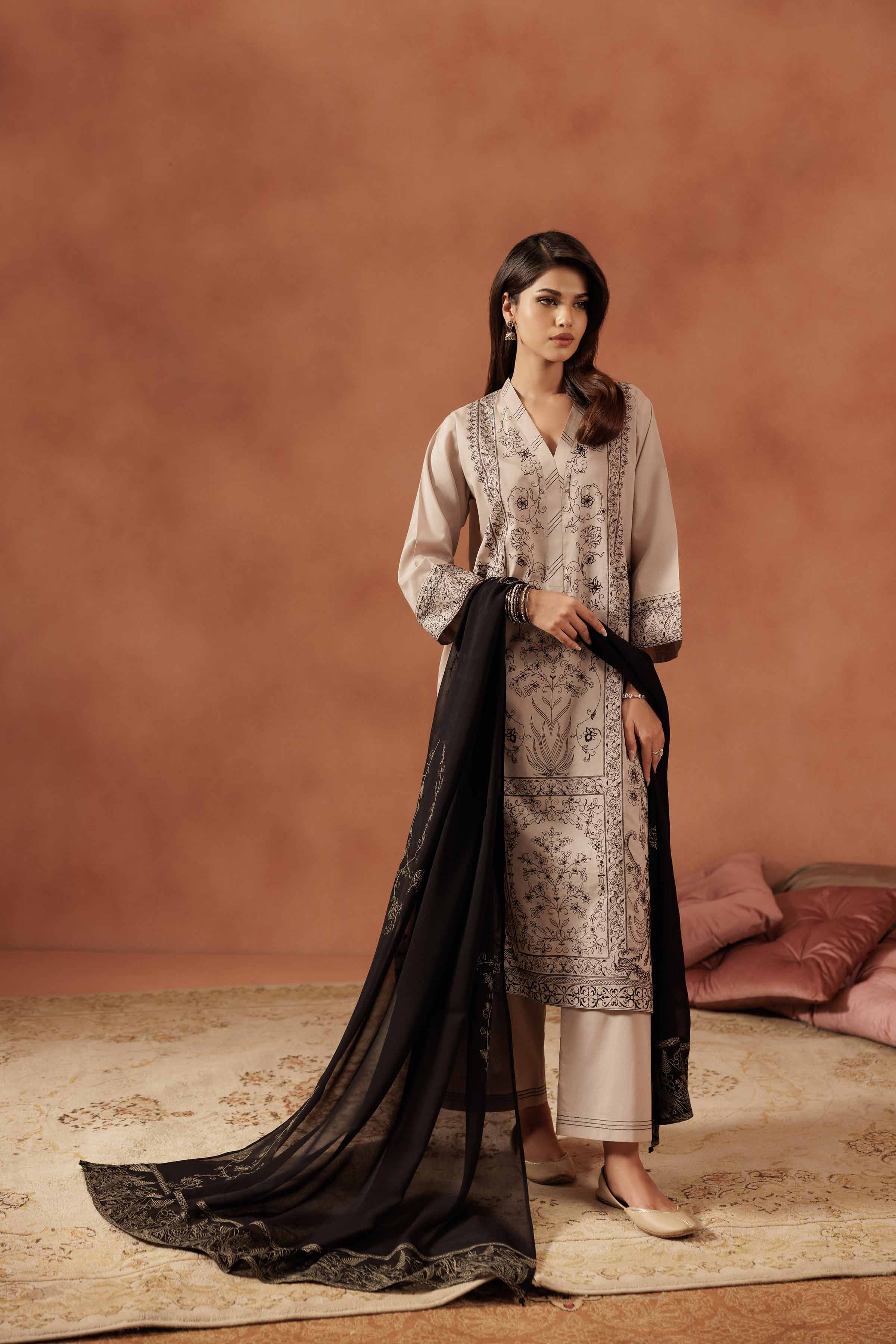3 Piece - Embroidered Suit - KFE25-179 for Women - Pret Collection | Nishat | Shop Online