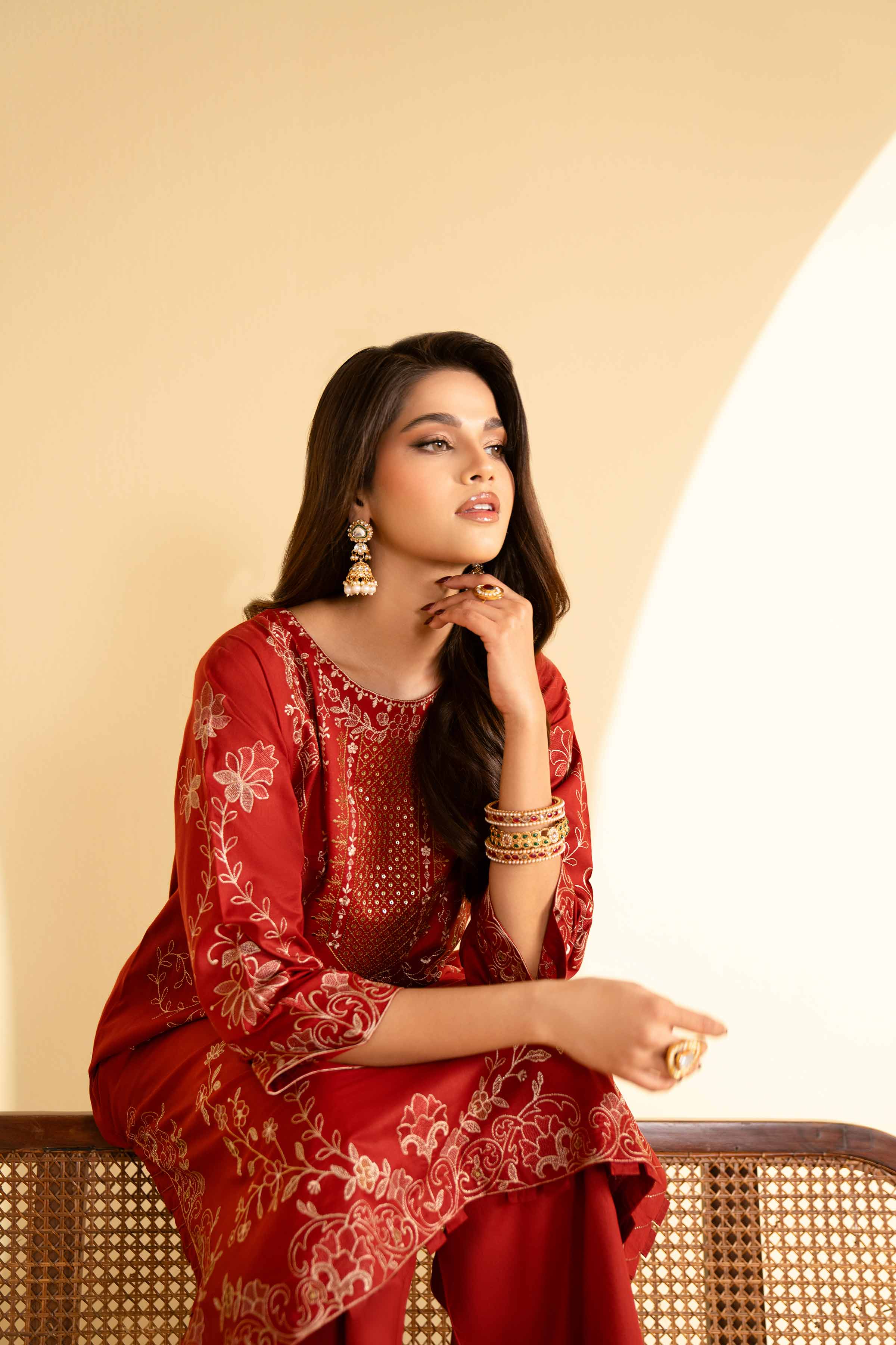 2 Piece - Embroidered Suit - KFE25-21