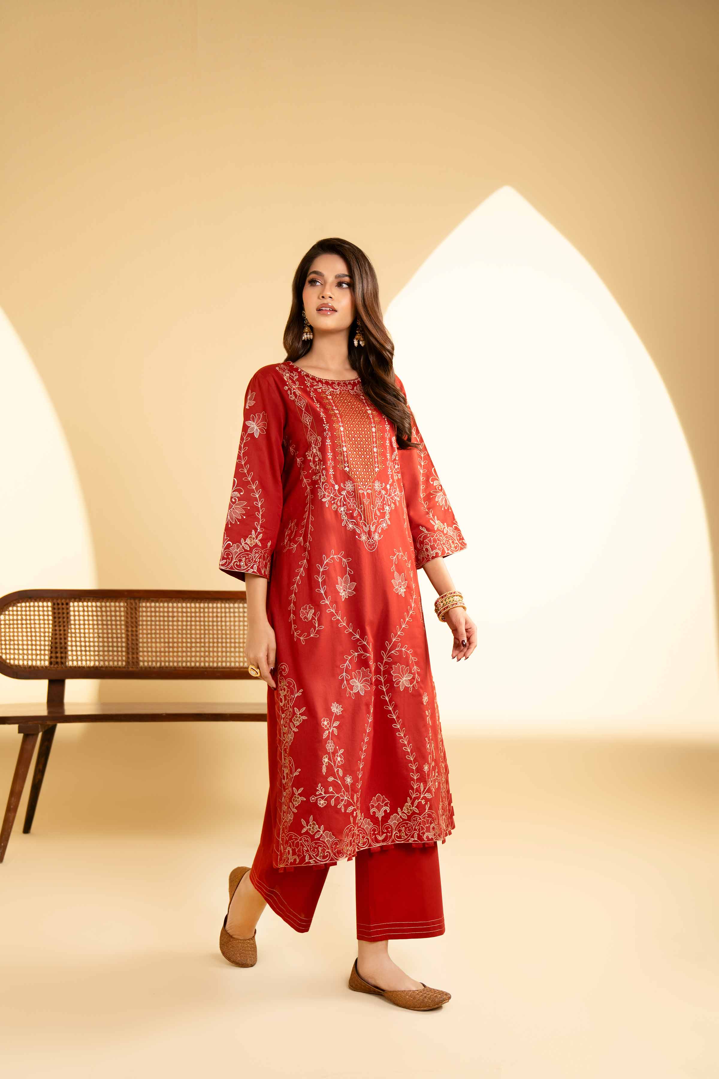 2 Piece - Embroidered Suit - KFE25-21