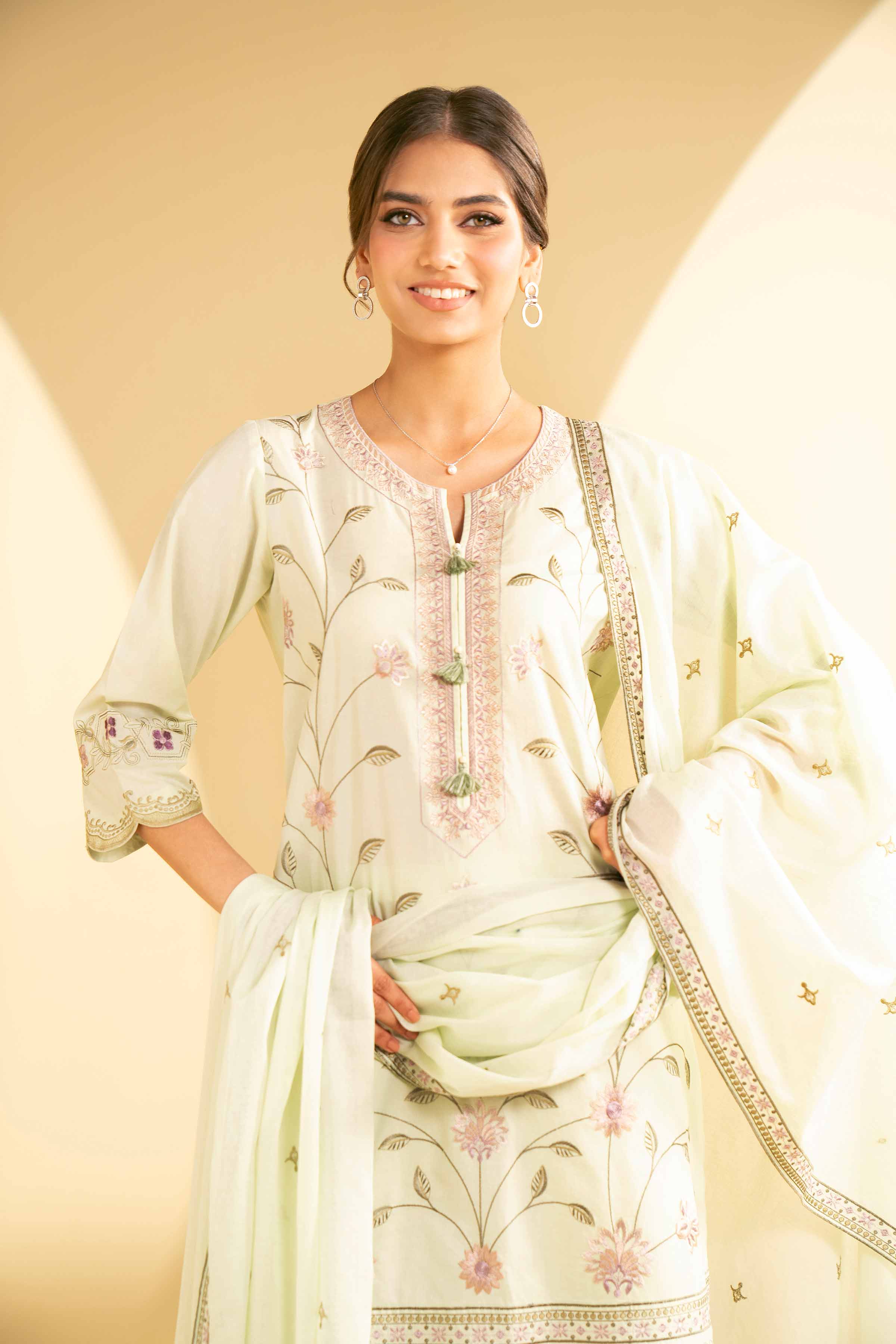 3 Piece - Embroidered Suit - KFE25-30