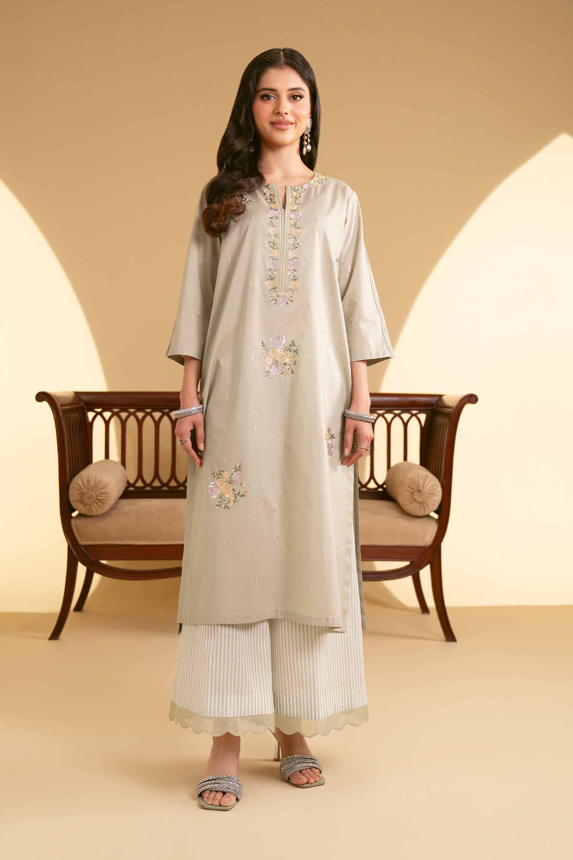 2 Piece - Embroidered Suit - KFE25-32