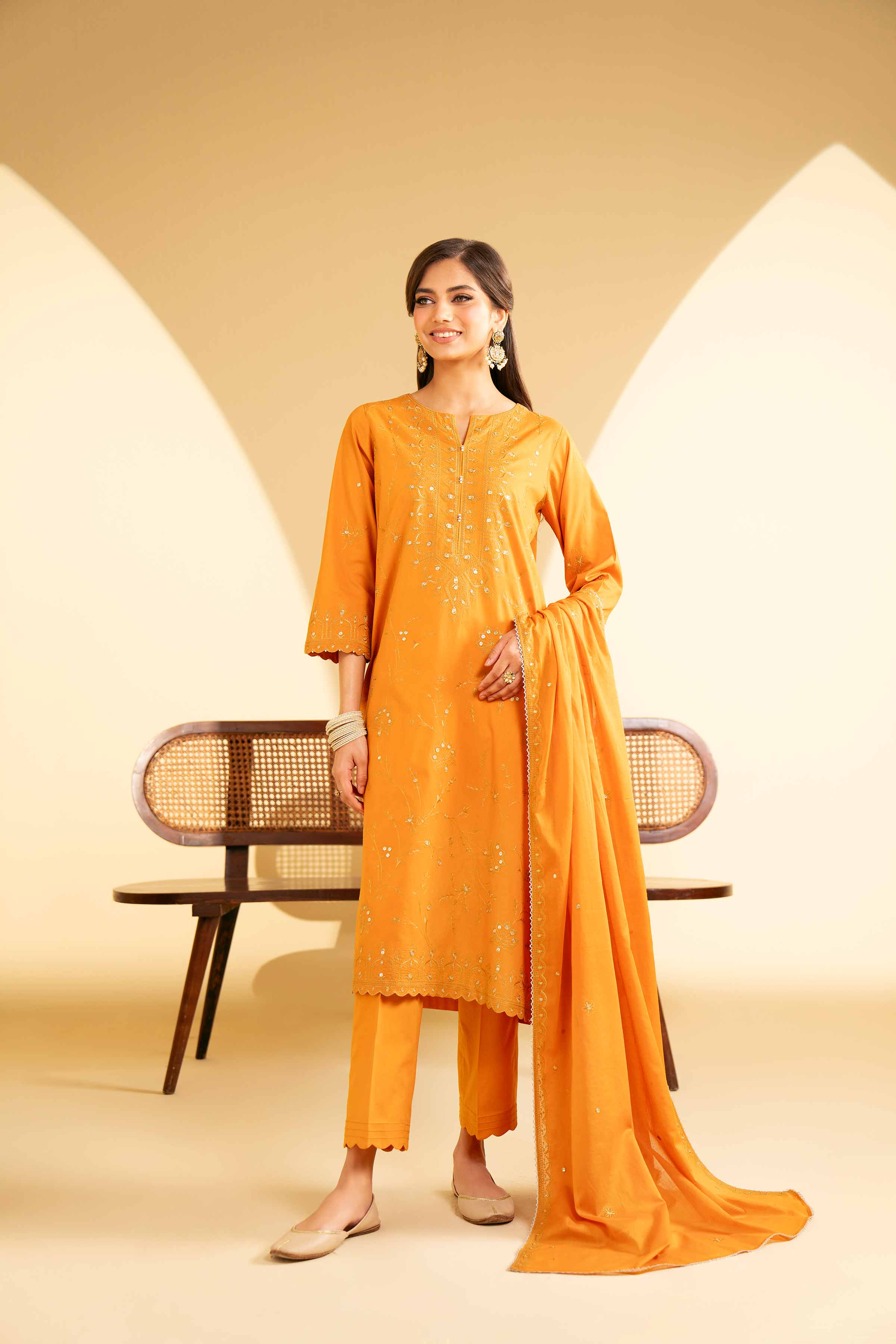 3 Piece - Embroidered Suit - KFE25-34