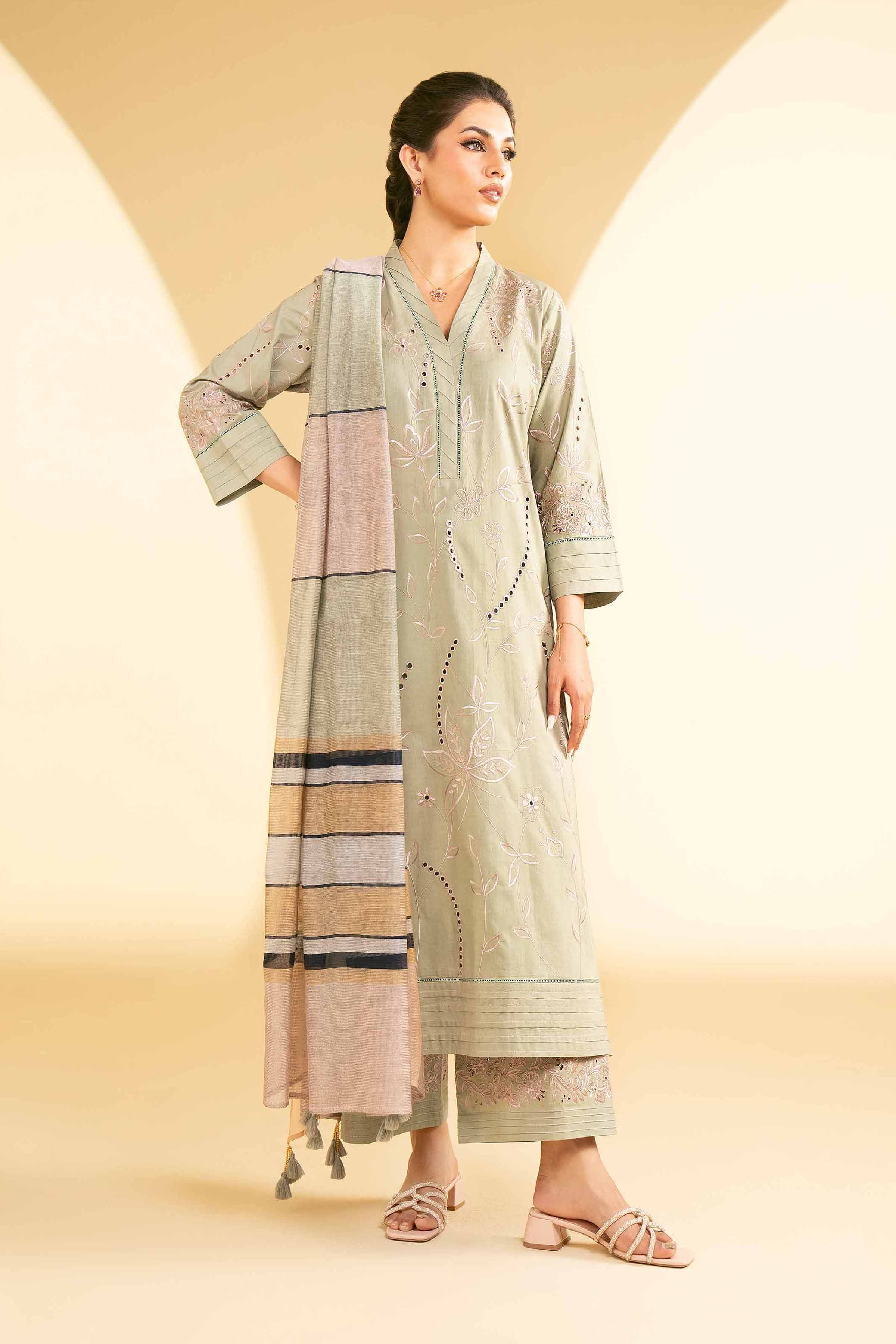 3 Piece - Embroidered Suit - KFE25-40