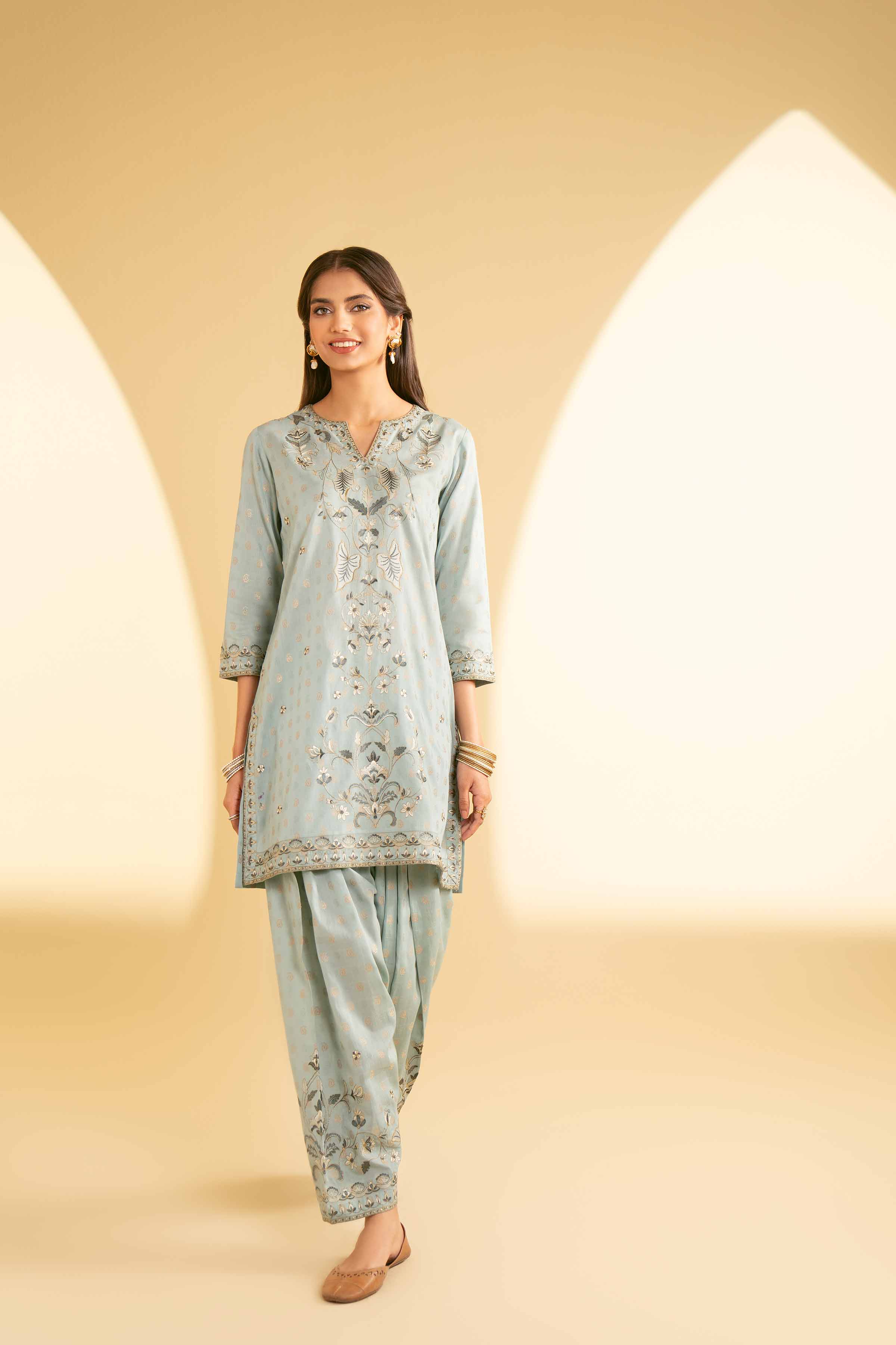 2 Piece - Embroidered Suit - KFE25-41