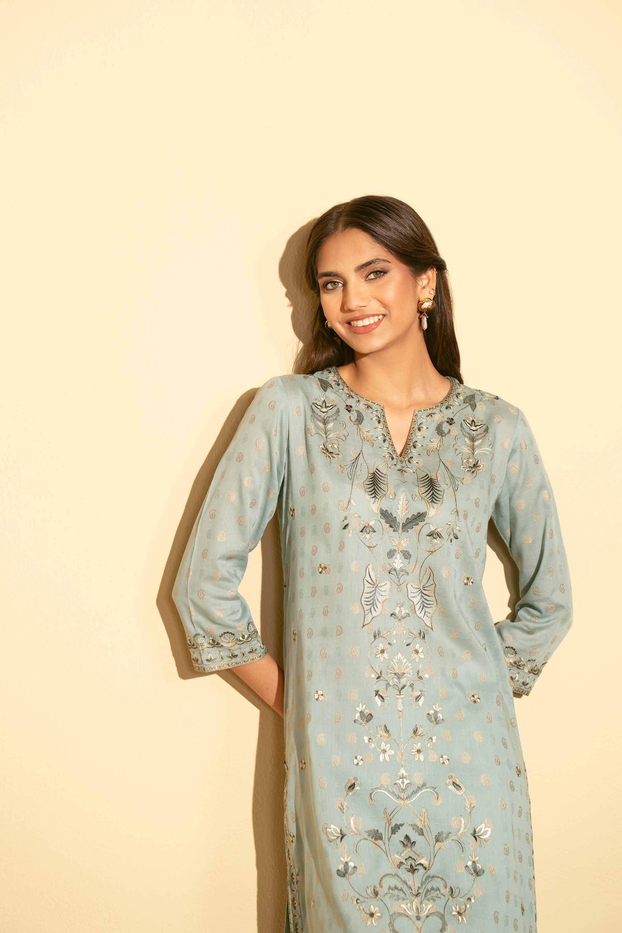 2 Piece - Embroidered Suit - KFE25-41