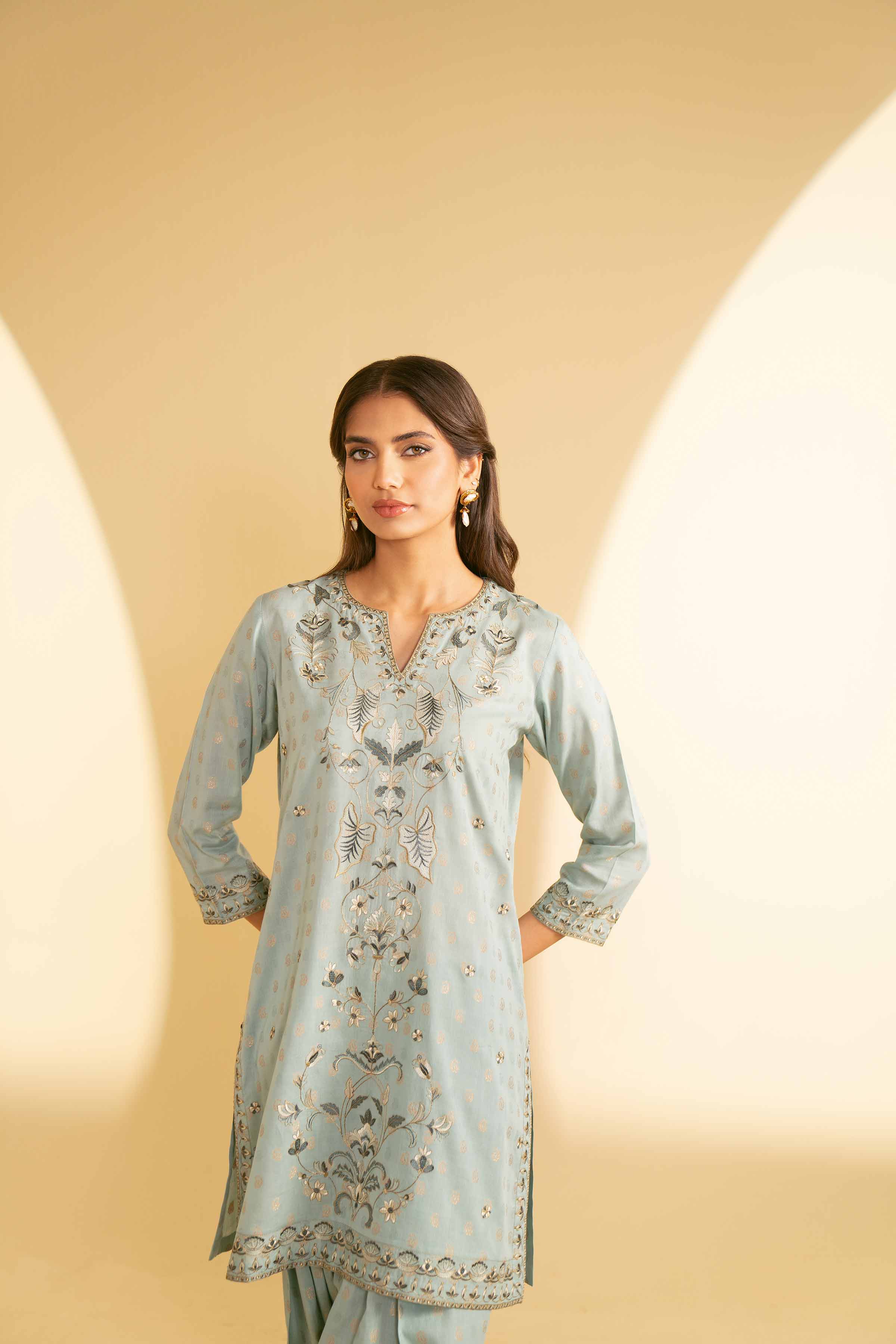 2 Piece - Embroidered Suit - KFE25-41