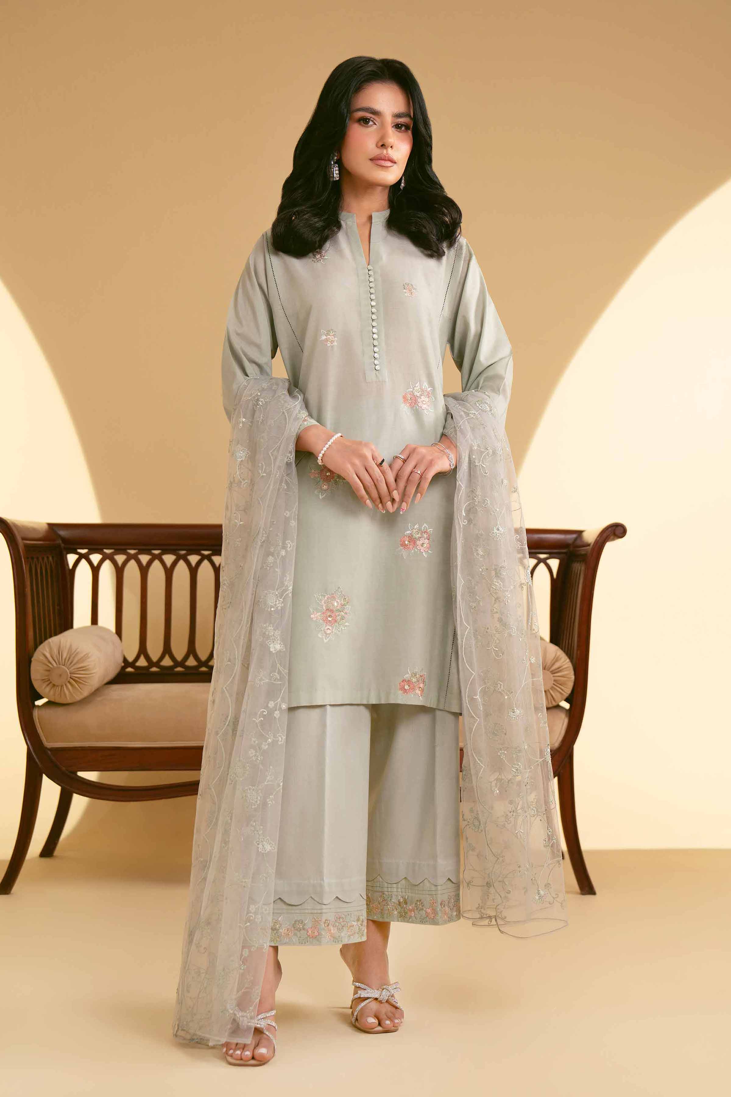 3 Piece - Embroidered Suit - KFE25-42